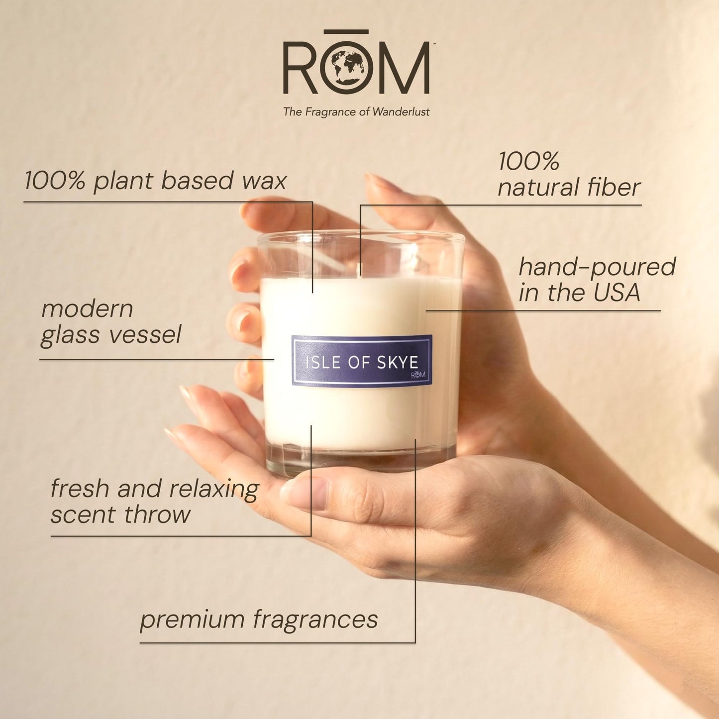 Isle of Skye Luxury Scented Candle – Natural Plant Based Wax, 9oz – Fir Balsam, Sage, White Orchid & Eucalyptus - Long Lasting 60 Hour Burn – Non-Toxic, Hand-Poured in USA for Home