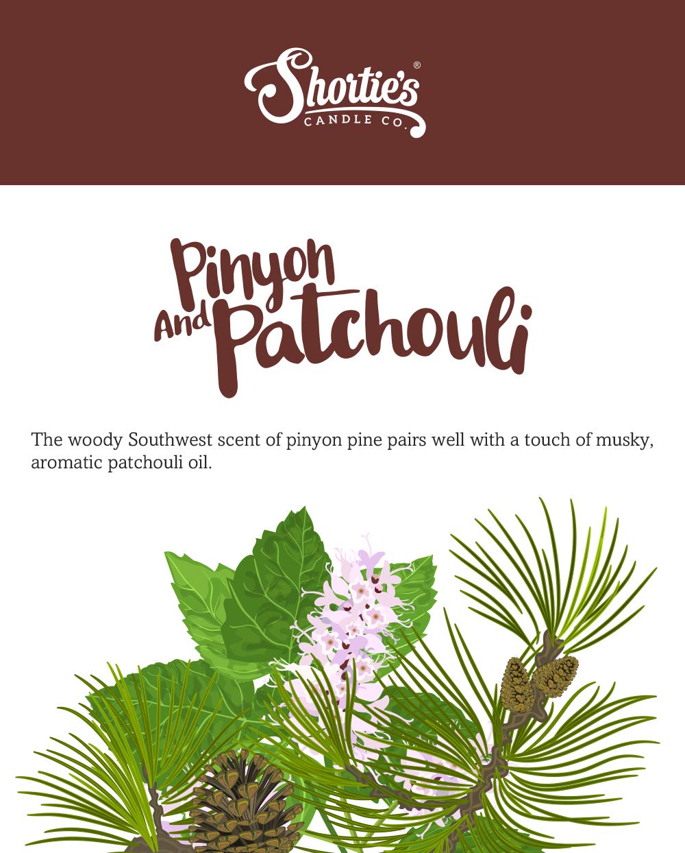 Shortie's Candle Company Pinyon & Patchouli Premium Wax Melts 4 Pack - 12 Oz., Strong & Long Lasting, Non-Toxic - Made with Essential & Natural Oils - Formula 117