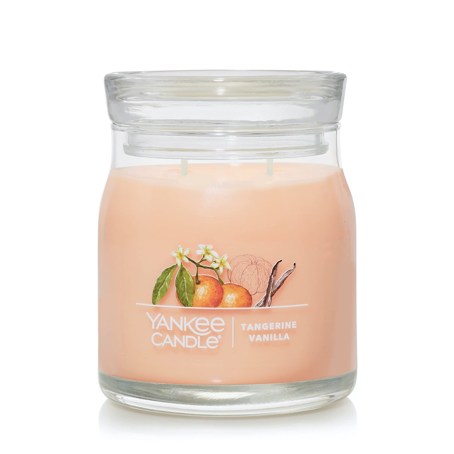 Yankee Candle Tangerine & Vanilla Scented Signature 13oz Medium Jar 2-Wick Candle Over 35 Hours of Burn Time