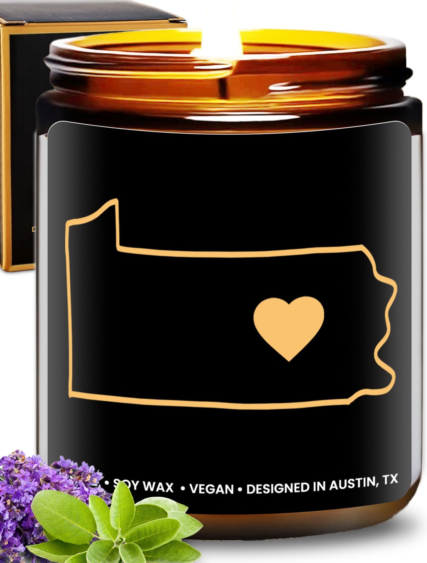 Pennsylvania Candle, Thoughtful PA Souvenir Gifts for Women & Men, Pennsylvania State Themed Gifts, Best Gift for Moving Away, Home Sick, Housewarming, Birthday, Christmas, Graduation, Gift Ready