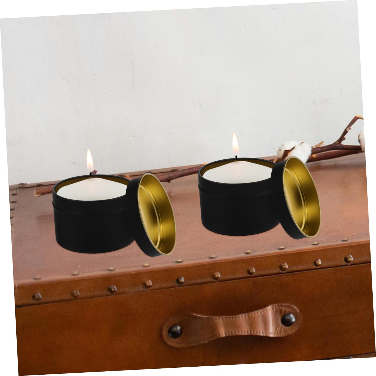 Gadpiparty Metal Can Candle Jar Small Candle Holder DIY Candle Tinplate Jar for Elegant Home Dec