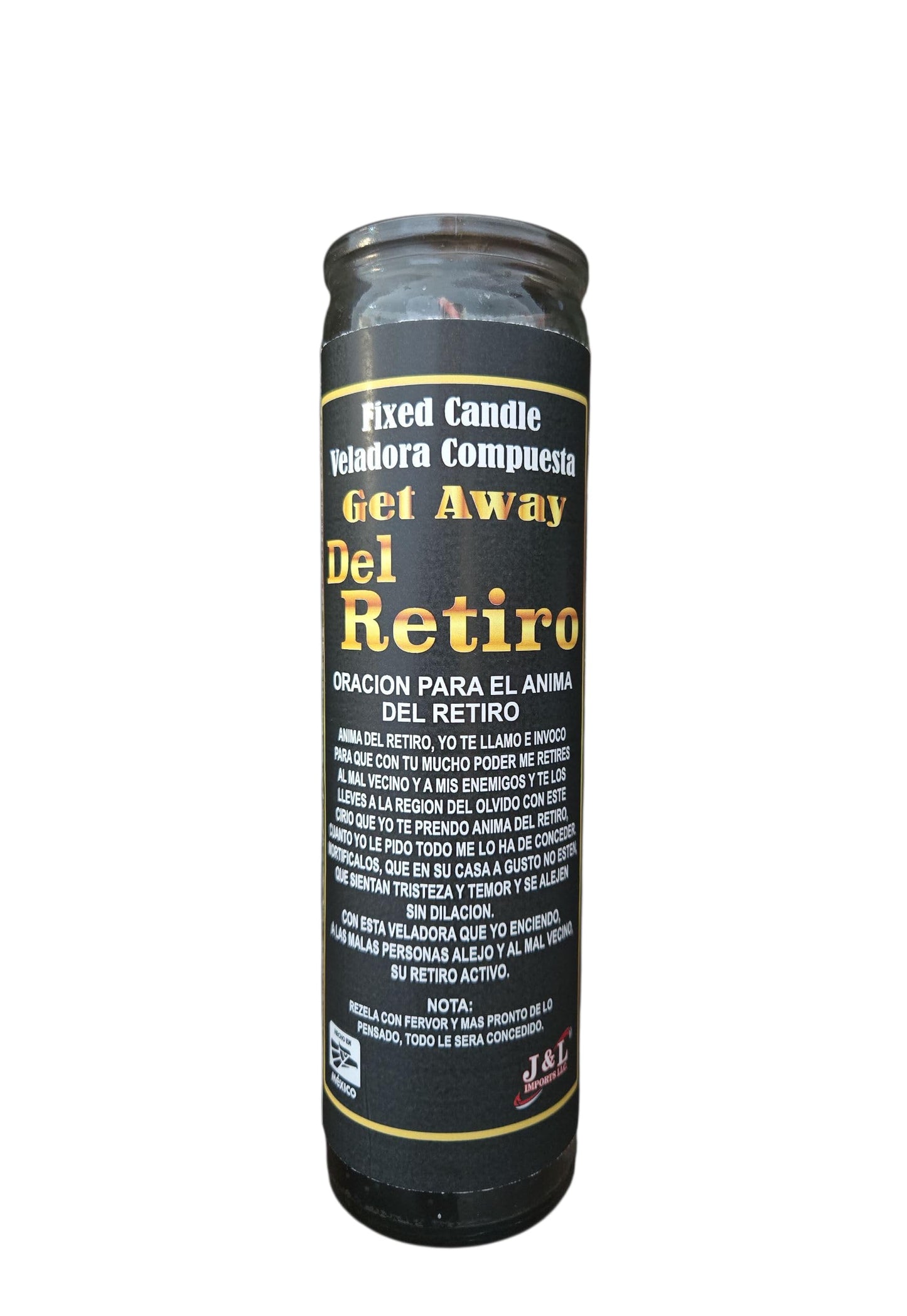 Del Retiro Negro Fixed Candle