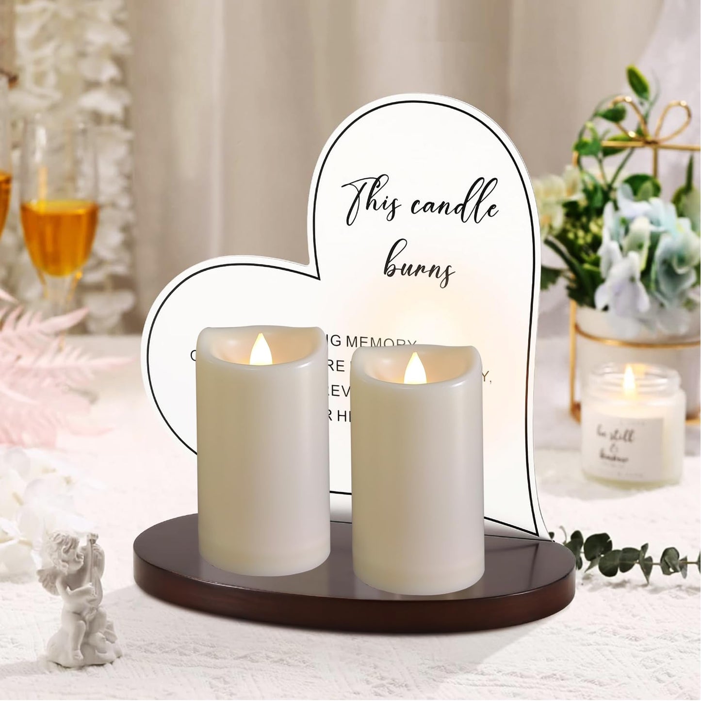 2 Pack Outdoor Battery Operated Candles with Timer (3x5 Inch) Waterproof Flameless Flickering Pillar Candles Plastic LED Fake Candle for Halloween Christmas Decoration Outside Lantern Festival Decor