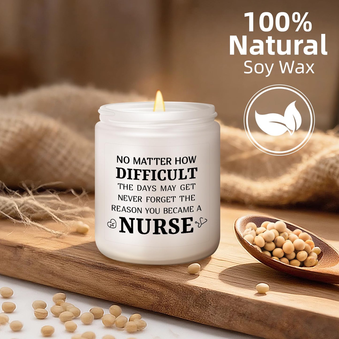 Nurse Graduation Gifts for Women, Nurses Week Gifts Graduation Presents for Nurses, Nurse Practitioner Gift Appreciation Gift - Lavender Scented Candle