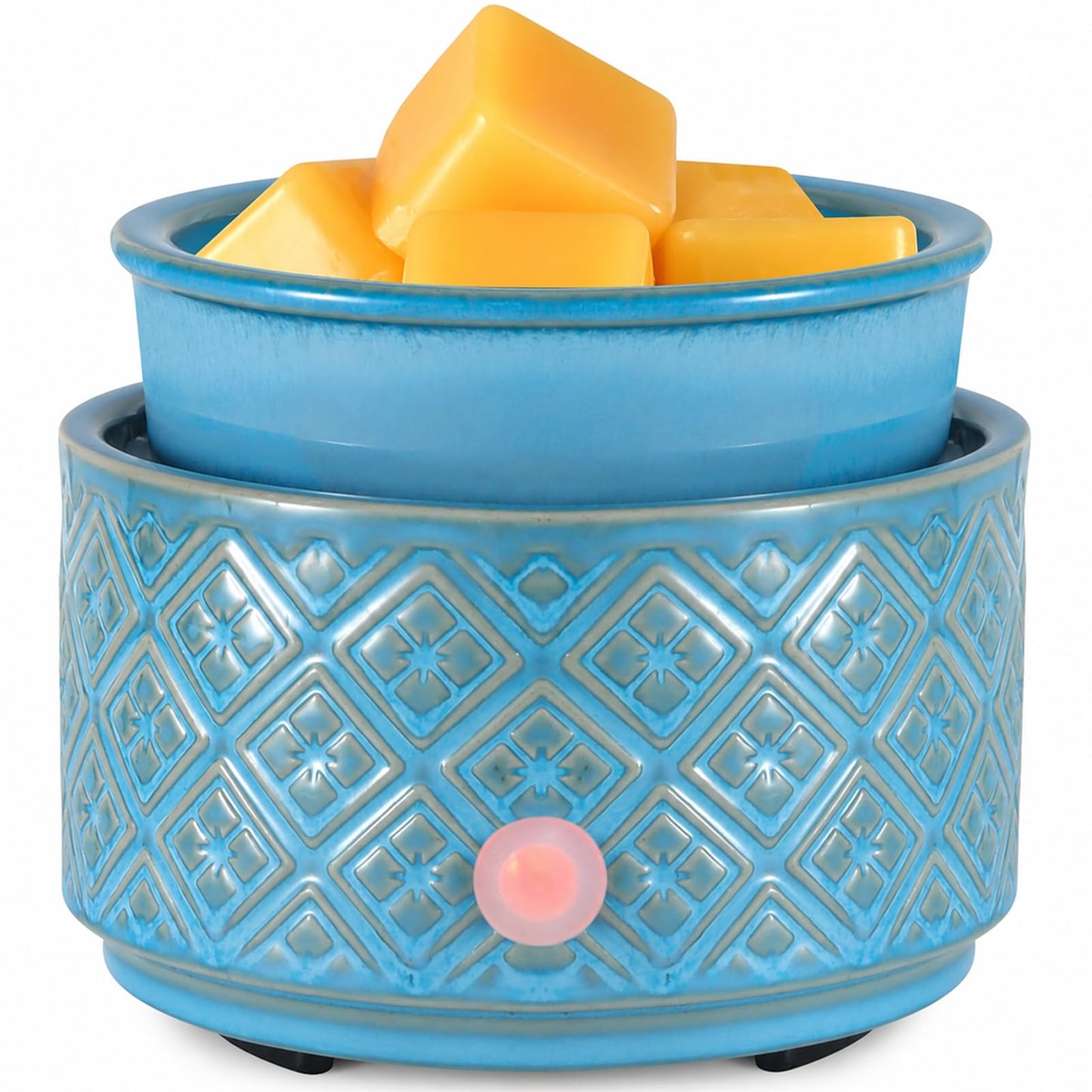 Wax Melt Warmer for Scented Wax,3-in-1Ceramic Wax Warmer Fragrances Candle Oils, Home Fragrance Burner,Electric Candle Warmer Perfect Christmas Gifts for Mom Women(Blue)