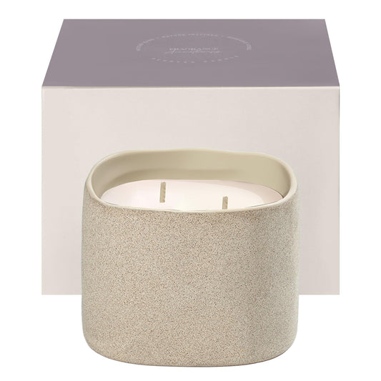 Scented Soy Candles, Large Candle 3 Wicks 19.5oz Japanese Cherry Blossom Ceramic Jar Lava Collection, Gorgeous Gifts for Birthday Thanksgiving Christmas (14.5oz-Sandalwood)