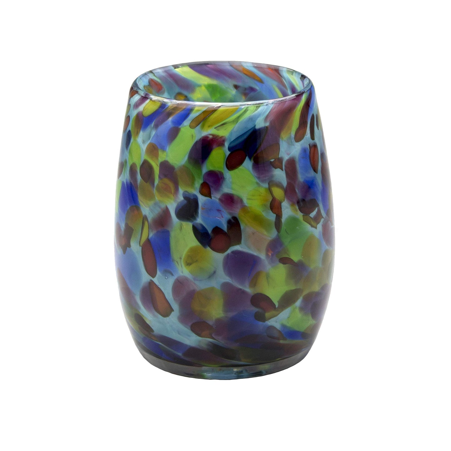Totally Blown Glassworks Votive Candle Holder, Tea-Light, Handmade Blown Glass, Accent Vase, Centerpiece, Home Decor, Artist Dehanna Jones, Seattle, WA. (Teal MM Mt Rainier)
