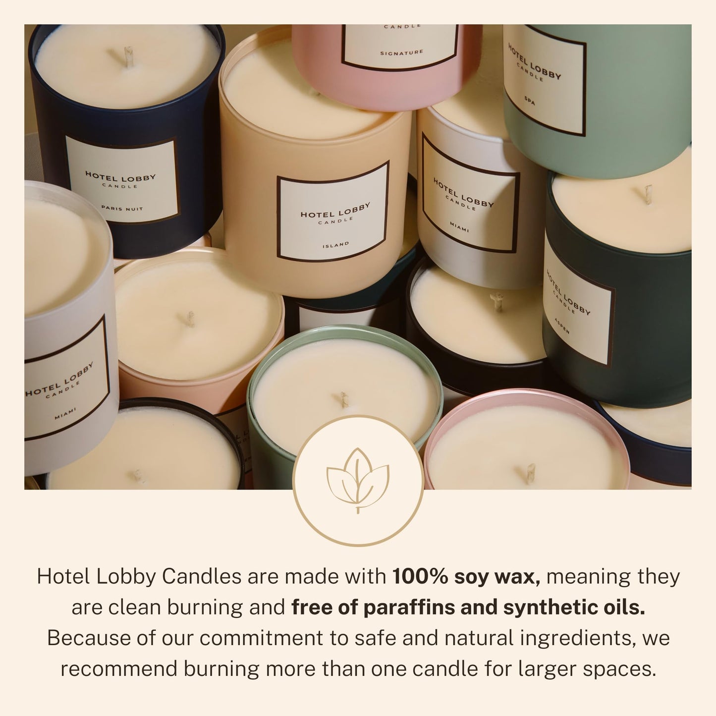 Hotel Lobby Blue Skies Candle – Luxury Hand-Poured 9.75oz Soy Wax with Champagne, Vintage Leather, Mahogany, and Smoke – Infused with Essential Oils, 65-Hour Burn Time, Reusable Vessel, Clean Burn