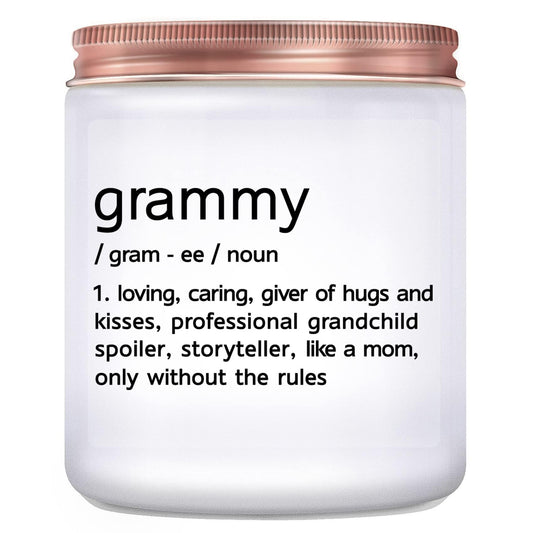 Grammy Gifts Birthday Gift for Grammy, Gifts for Grandma from Grandids, First Time Grandma, Funny Gramma Birthday Christmas Mother's Day Gift - Lavender Scented Candle