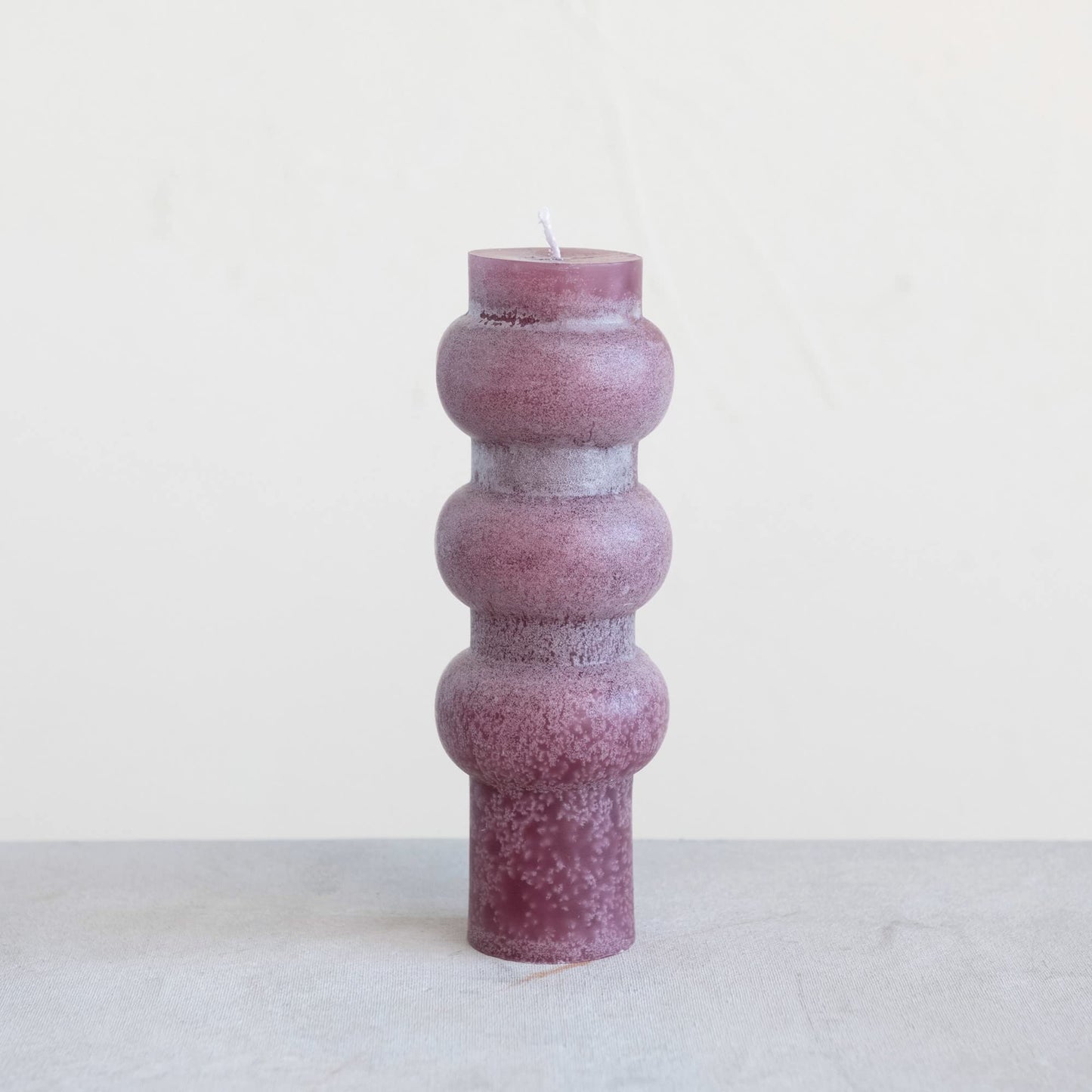 Creative Co-Op Unscented Totem Pillar, Pinot Candles, 3" L x 3" W x 9" H, Purple