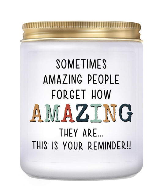 KLL Gifts for Women - You're Amazing Candle - Mothers Day Gifts, Christmas Gift for Women, Birthday, Thank You Inspirational Appreciation Gift for Woman Mom Coworker Sister Wife - Lavender Scented