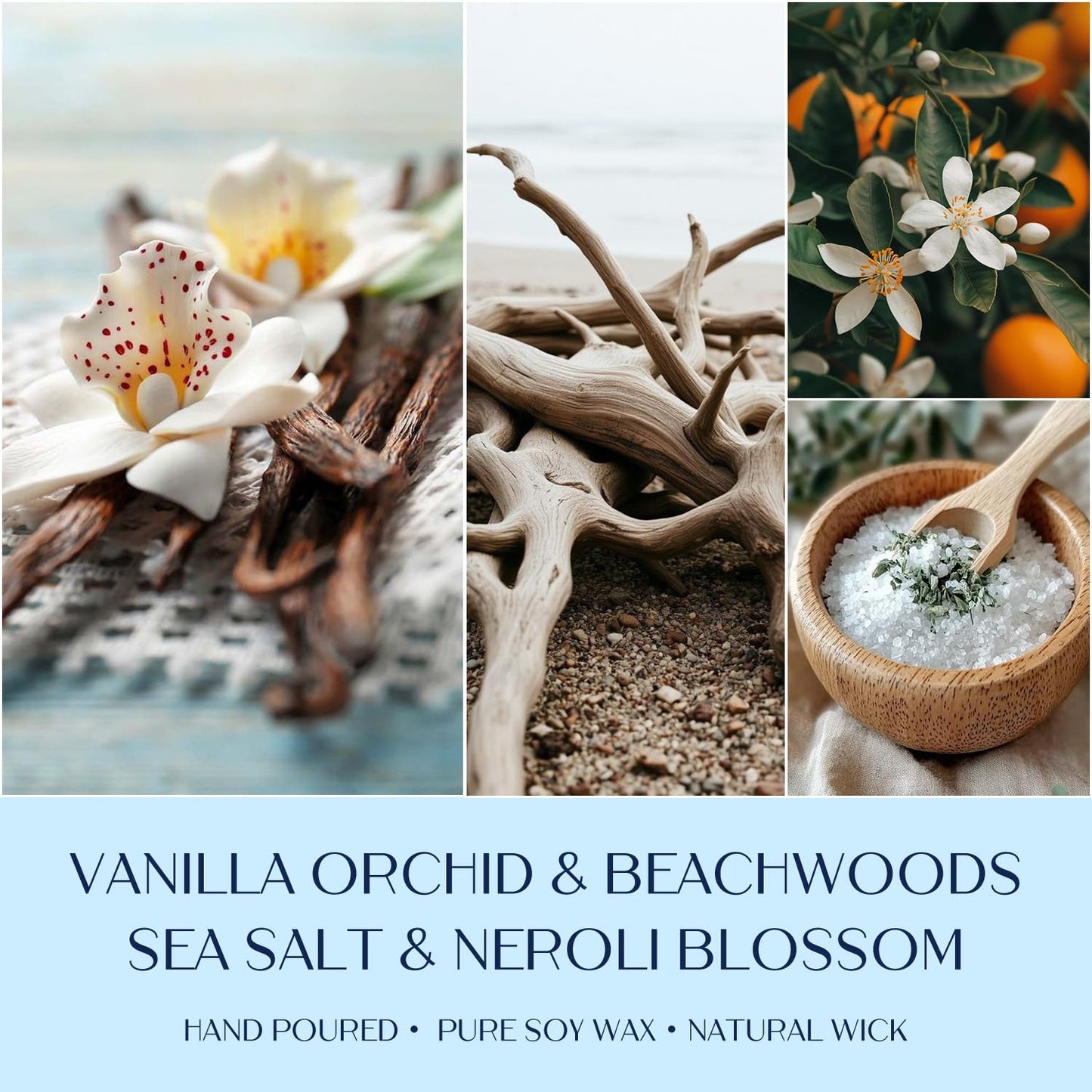 Waxcanpy Summer Scented Candles Gifts for Women, Soy Candle Gift Set, 2 Pack Fresh Summer Aromatherapy Candles for Relaxing & Home Decor