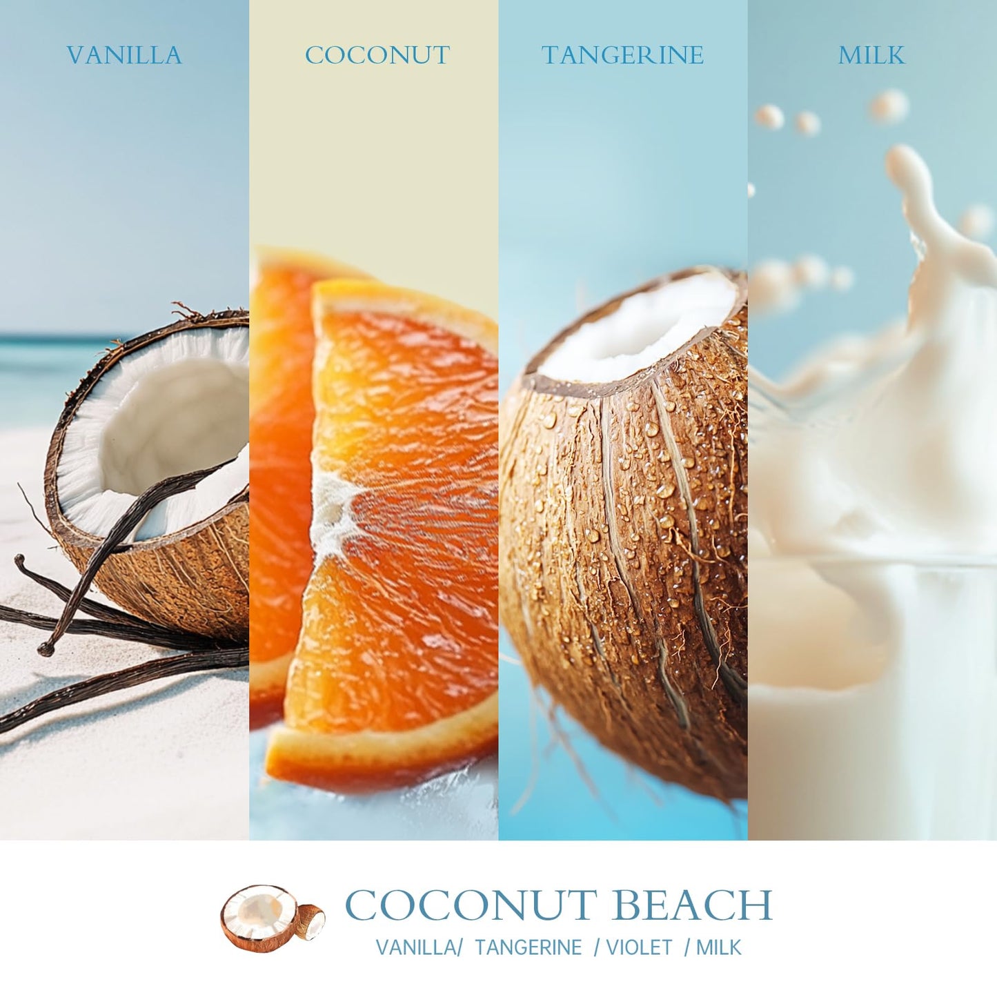 Coconut Odor Eliminating Candles, Pet Scented Candles for Home, Single Wick Soy Candle Gifts for Women, Men, Ideal for Creating Relaxing Atmosphere, Over 50 Hours of Burn Time