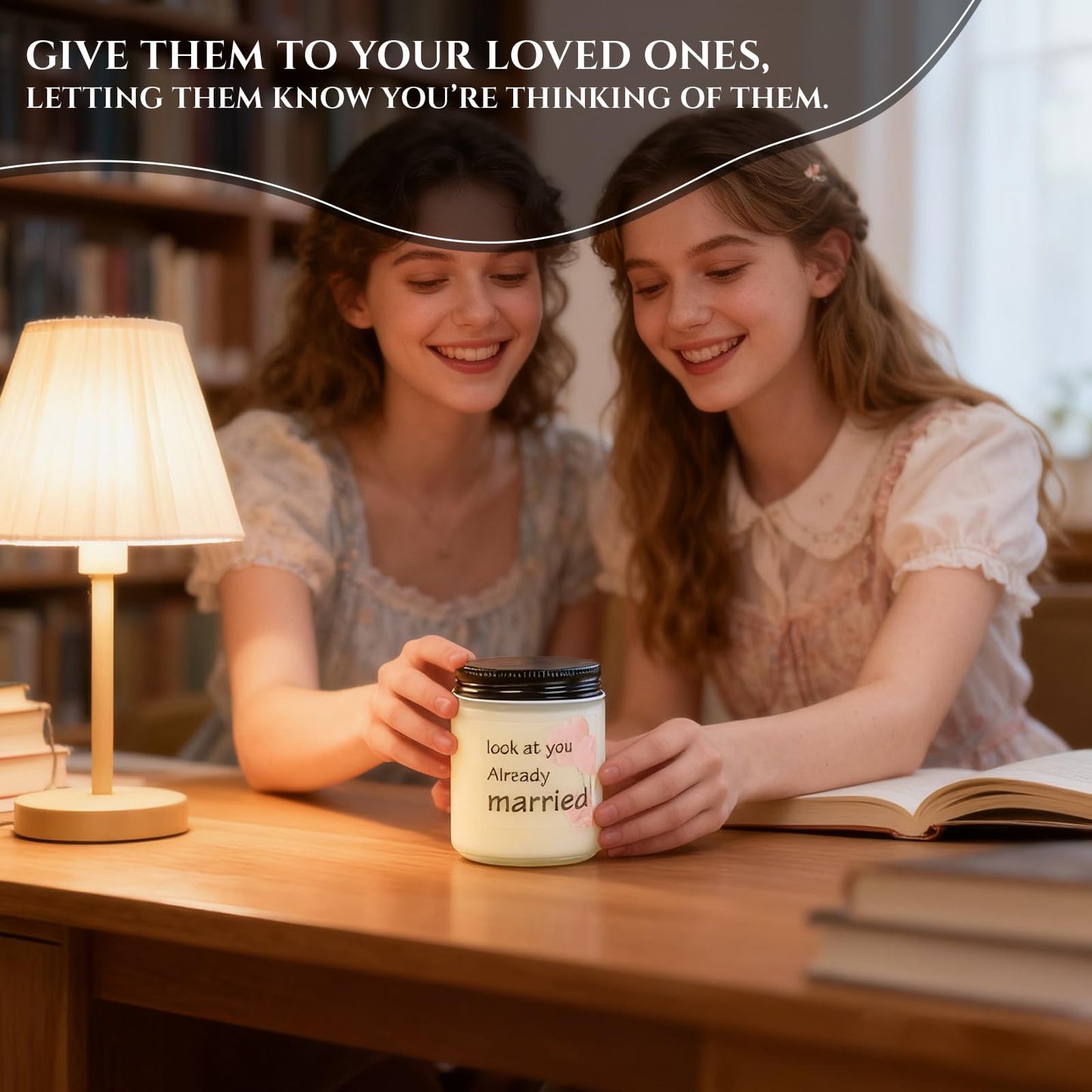 Lavender & Eucalyptus Scented Aromatherapy Candle - Natural Soy Wax, Long-Lasting, Ideal Newlywed Gift for Friend on Wedding/First Anniversary/Christmas