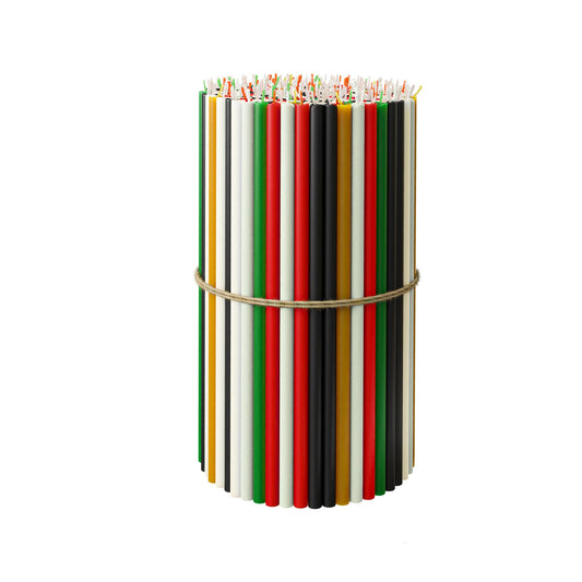 BlueBee Pure Beeswax Candles Bulk for Home - 50pcs Tall Thin Taper Candles, Honey Scent, Smokeless, Long-Burn, All Natural for Church Prayer, Hanukkah, Birthday Cake