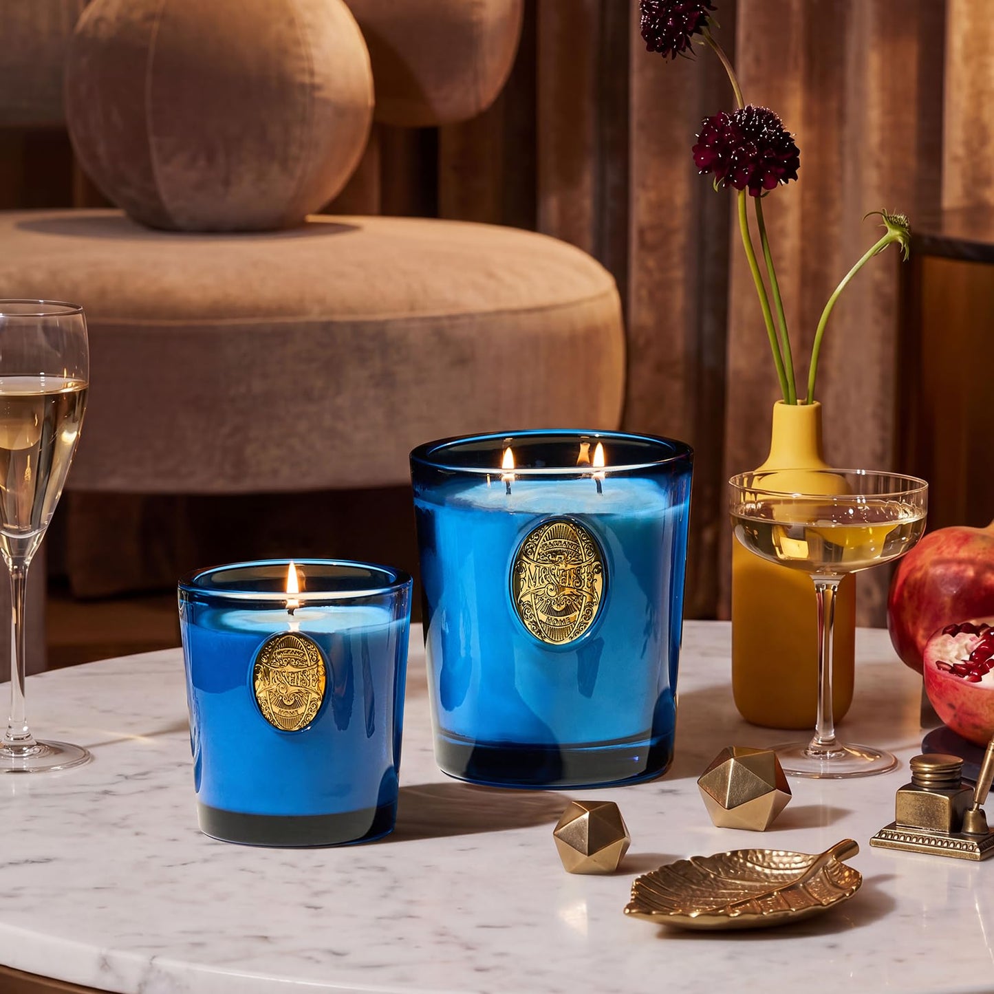 M&SENSE Natural Strong Summer Soy Candle | Summer's Night & Blue | 9.2 oz, 50H Burn Time | Luxury Scented Candle for Relaxation, Gifting, SPA