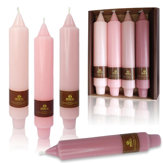 Short Taper Candle Colored Candlesticks 7 INCH Small Tapered Candles Pink Candle Sticks Unscented Wax Candle for Home Décor Weddings Festive