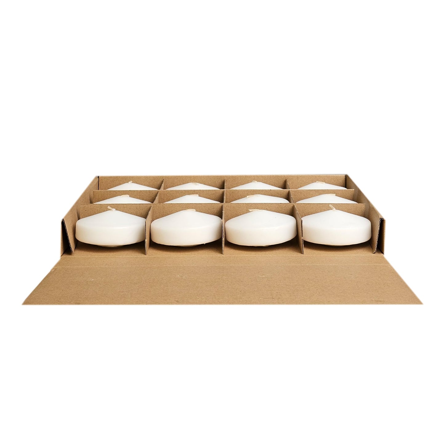 Floating Candles 3 Inch 12 Pack White - CW Studio Unscented Smokeless 9 Hour Burn, Premium Paraffin Wax - Wedding Centerpieces, Pool, Spa, Party & Home Decor Water Candles