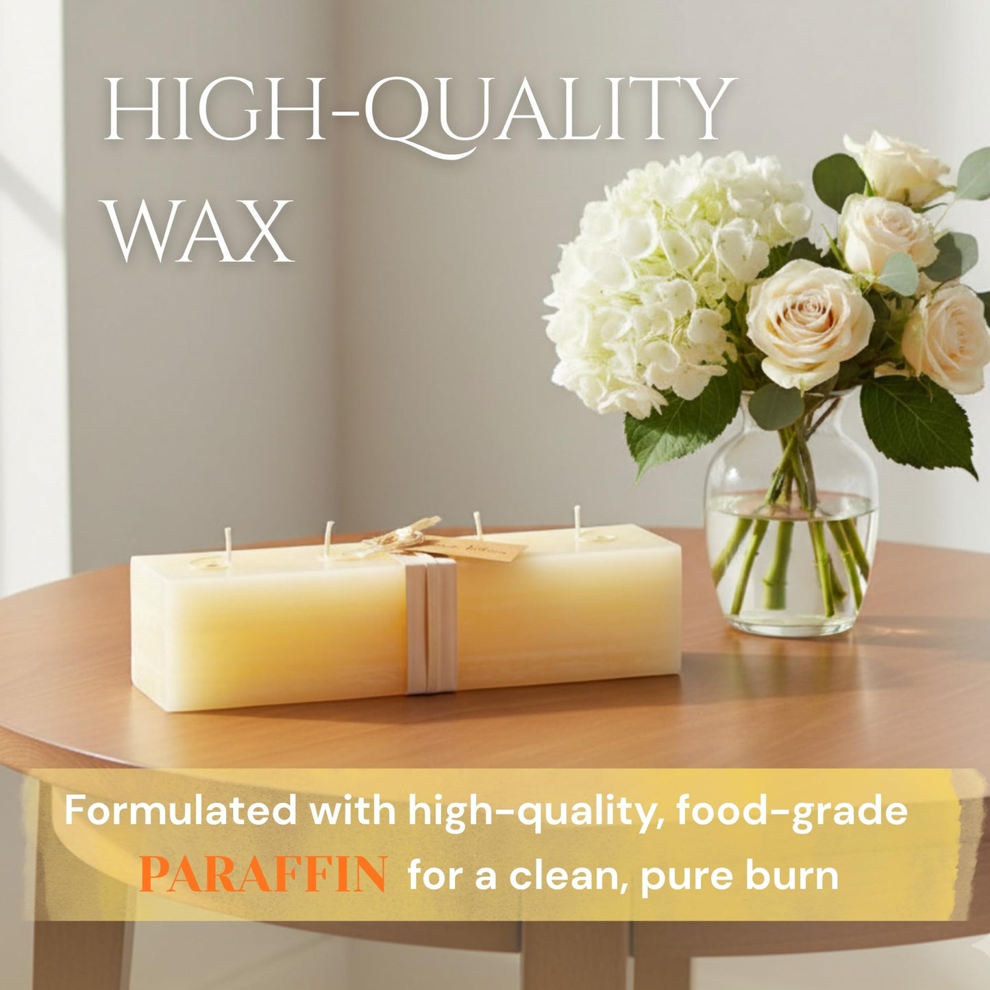 12" Vance Kitira Coconut Ice Layered Brick Candle
