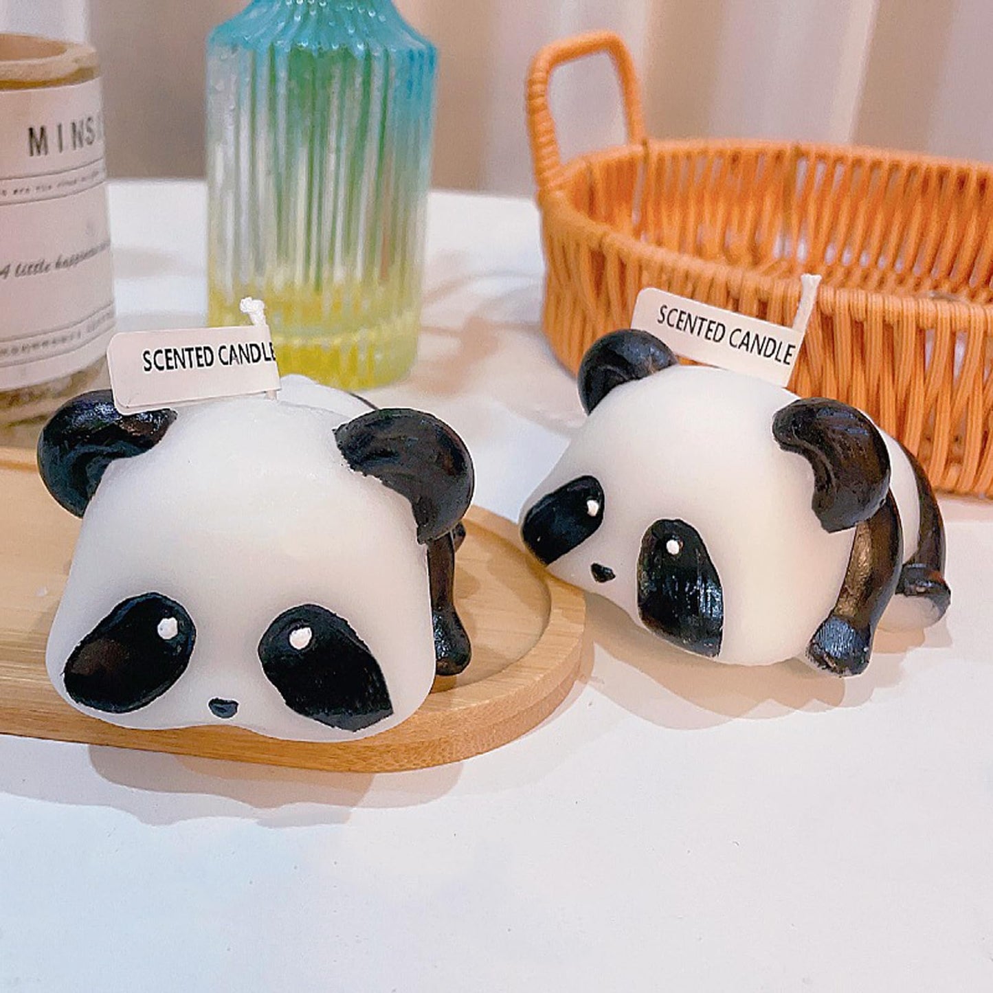 Panda Shaped Scented Candle,100G Cute Animal Aroma Soy Wax Decorative Art Candle for Table Photo Prop Birthday,Prefect Gift for Home Decor Meditation Stress Relief Mood Boosting