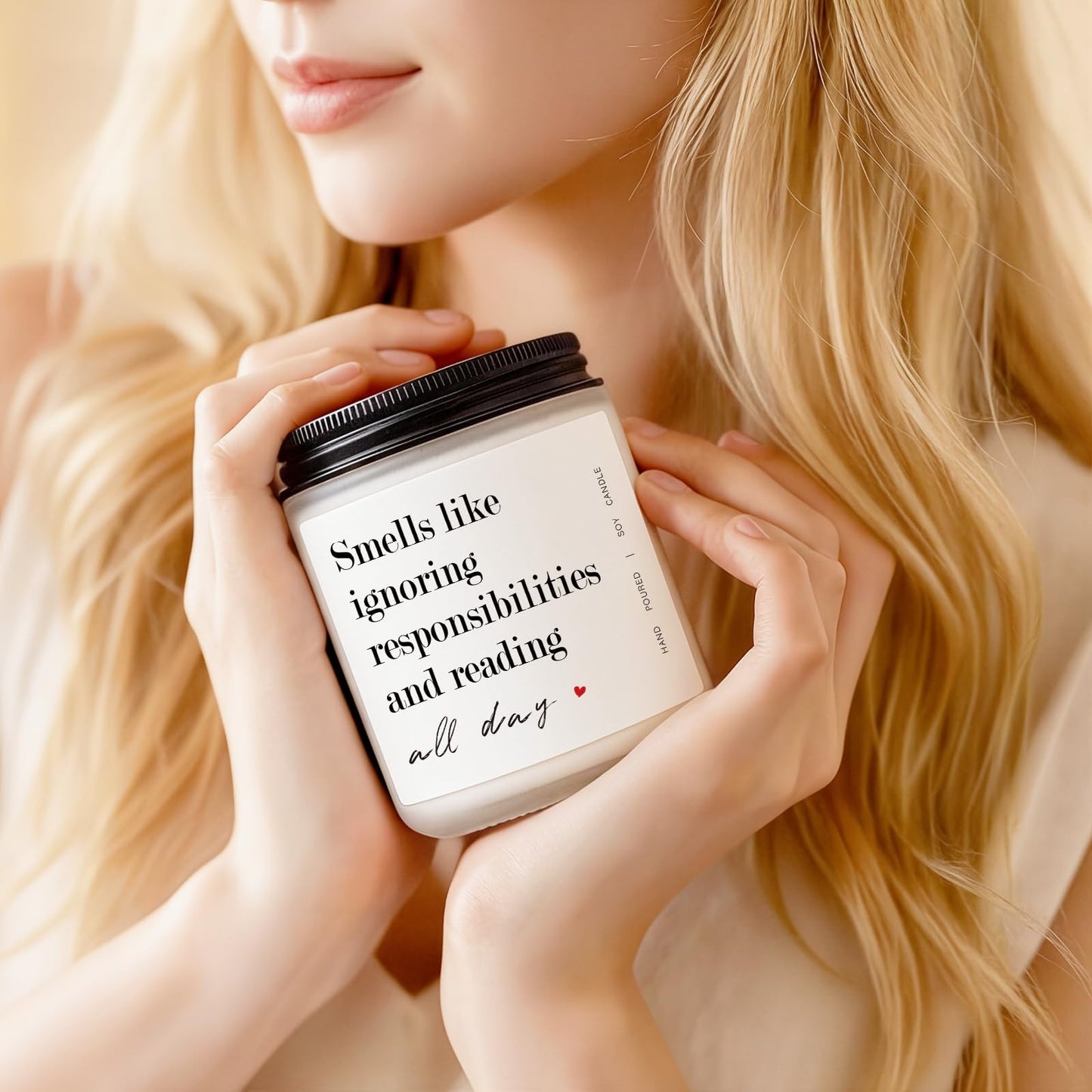 Book Lover Gifts for Women Men Readers - Bookish Gifts for Reading All Day - Book Accessories for Reading Lovers - Scented Candles for Bookish(7OZ)