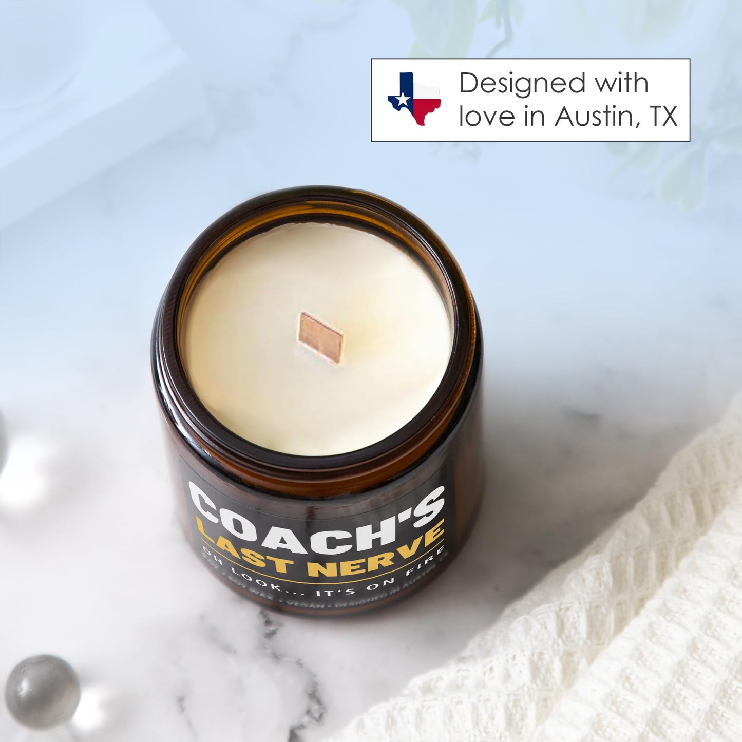 Funny Coach Candle, Coach Gifts for Women & Men, Appreciation Gifts for Coaches, Sports Themed Gift, Coach's Last Nerve, Soccer, Baseball, Volleyball, Basketball, Soccer, Hockey, Christmas, Birthday