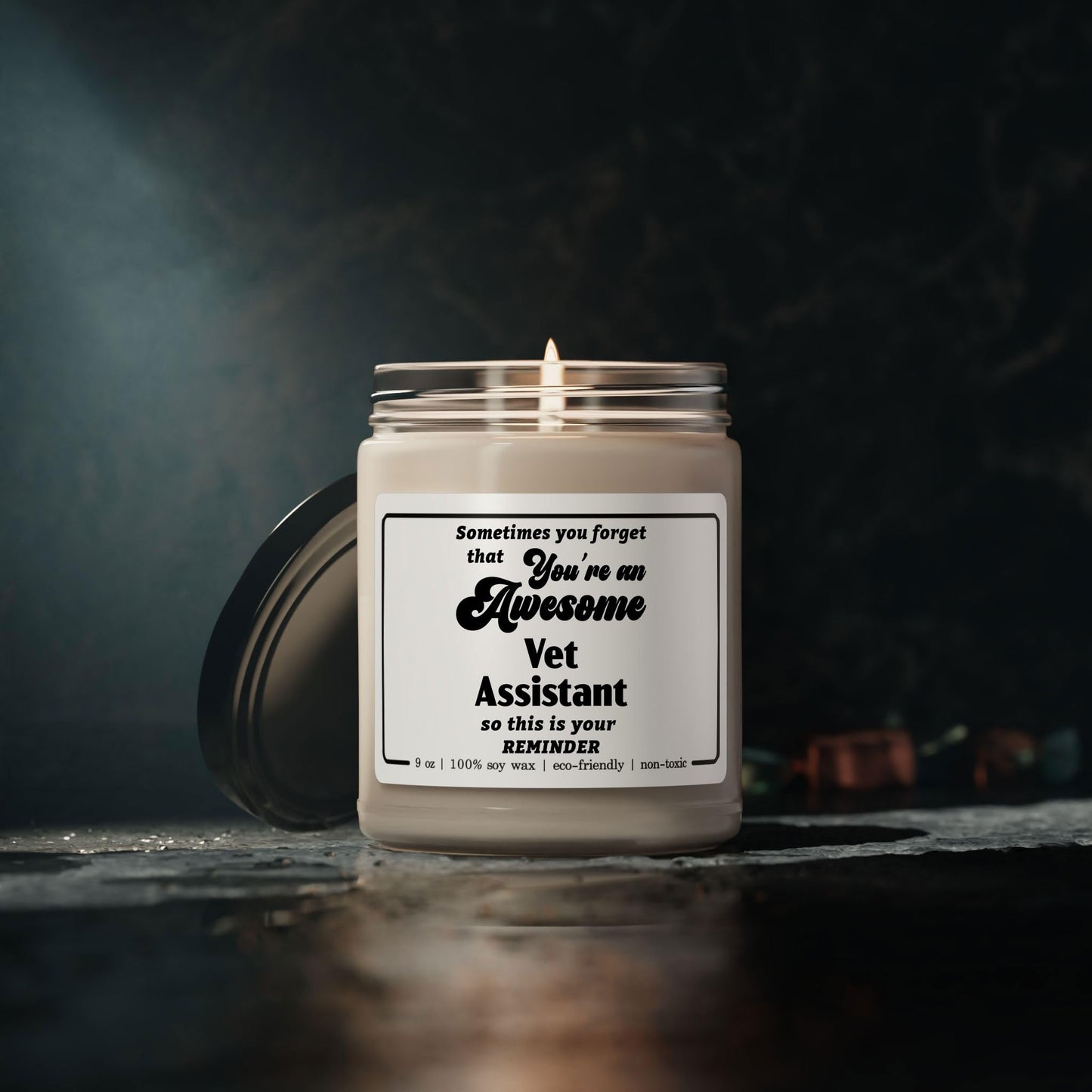 Vet Assistant Candle Gifts for Women Men - Appreciation Thank You Birthday Retirement - Coworker Staff Employee Animal Caregiver Manager - 9oz Soy Wax Cinnamon Vanilla Scent