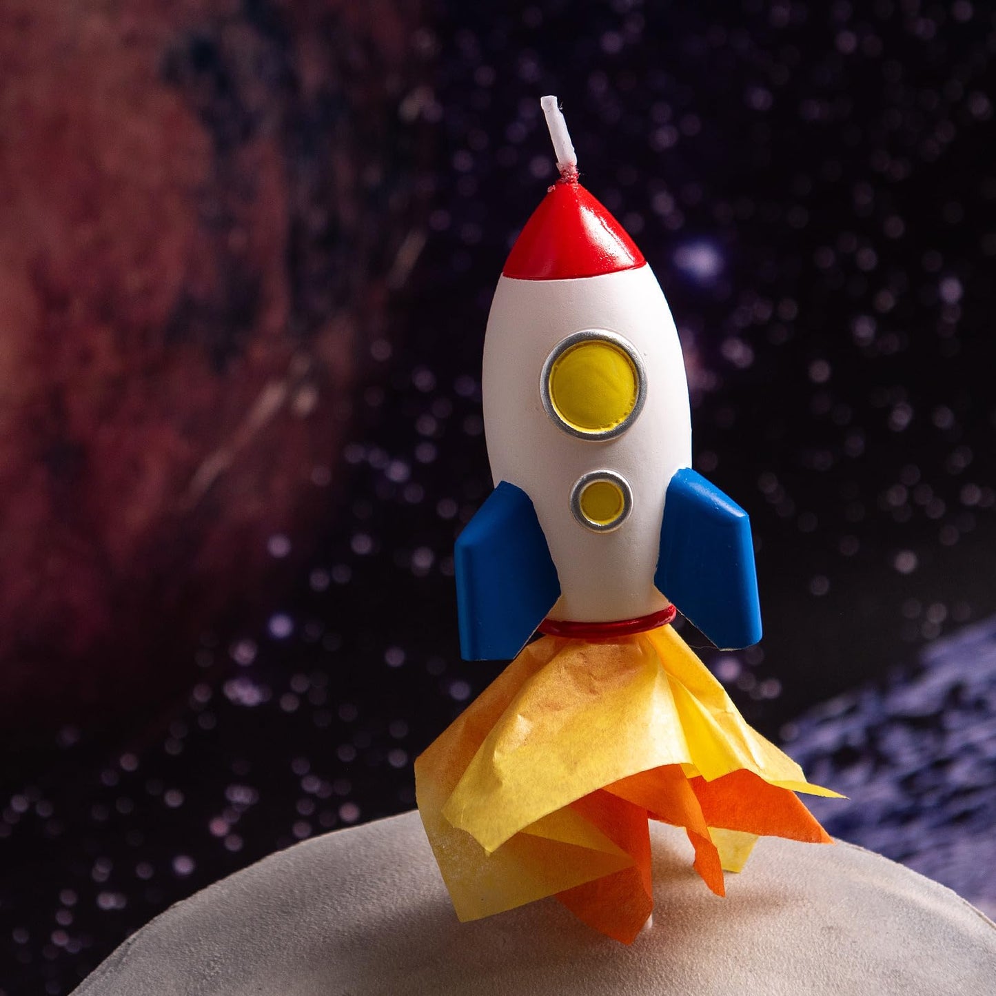 Rocket Birthday Candle Cake Topper