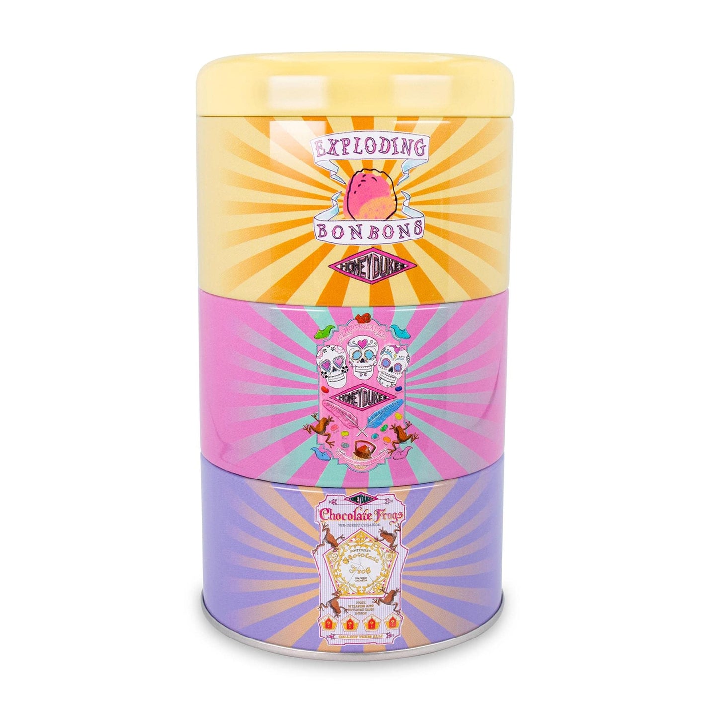 Harry Potter Honeydukes Stacking Tins Of Scented Soy Wax Candles, Set of 3 With Unique Fragrances | 25-Hour Burn Time For Cleansing | Home Decor Housewarming Essentials, Wizarding World Hogwarts Gifts
