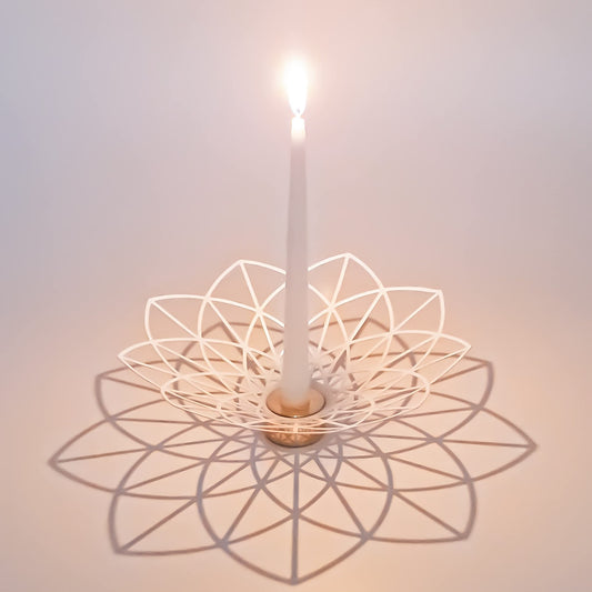 Oshadow Lotus Candle Holder - Cute Boho Decor for Taper Candles & Coffee Table