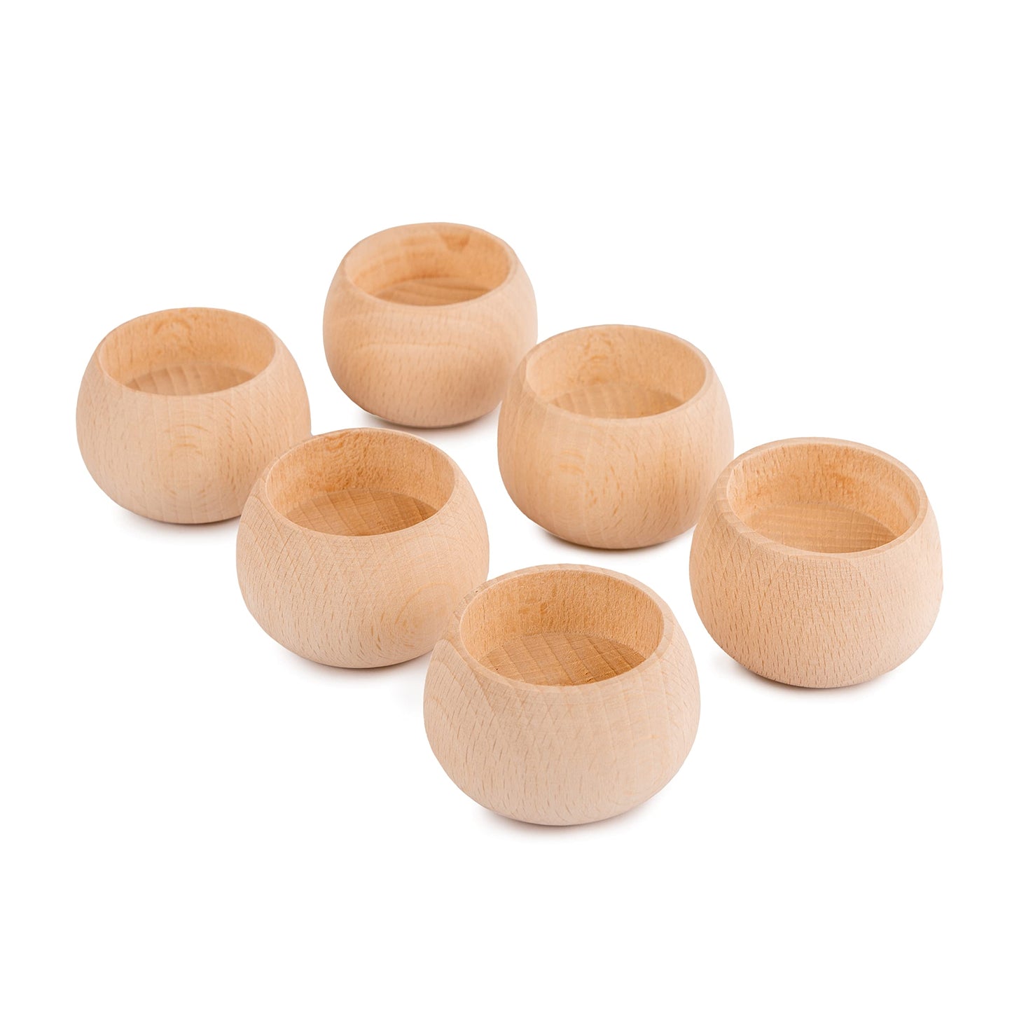Woodvio - Handmade Wooden Candle Holders for votives and Tea Lights Candles, Set of 6