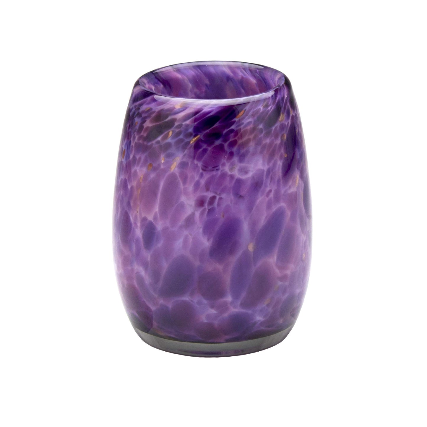 Totally Blown Glassworks Votive Candle Holder, Tea-Light, Handmade Blown Glass, Accent Vase, Centerpiece, Home Decor, Artist Dehanna Jones, Seattle, WA. (Purple Rain)