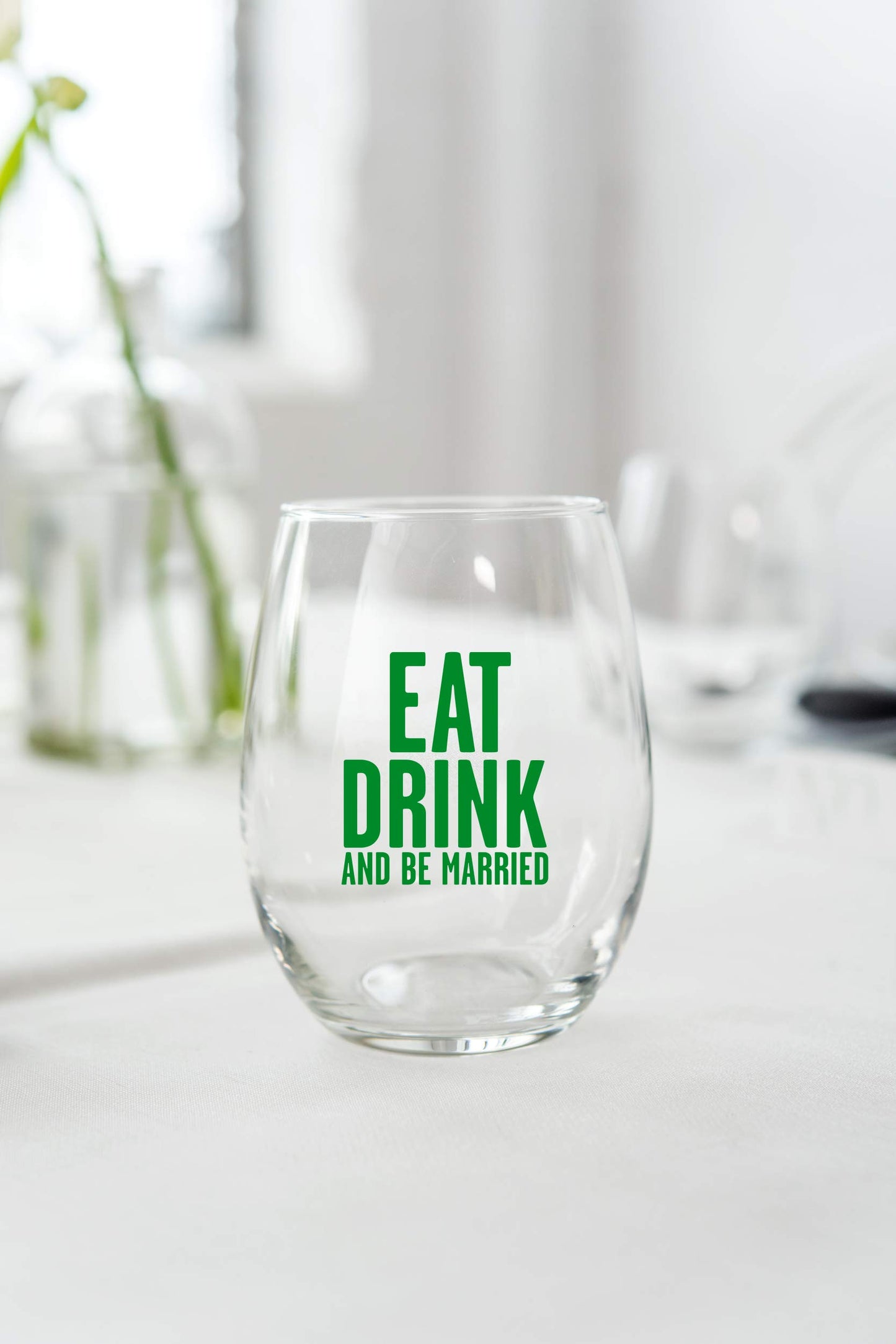 WEDDINGSTAR Personalized Small Stemless Wine Glass 9oz - 36 pack