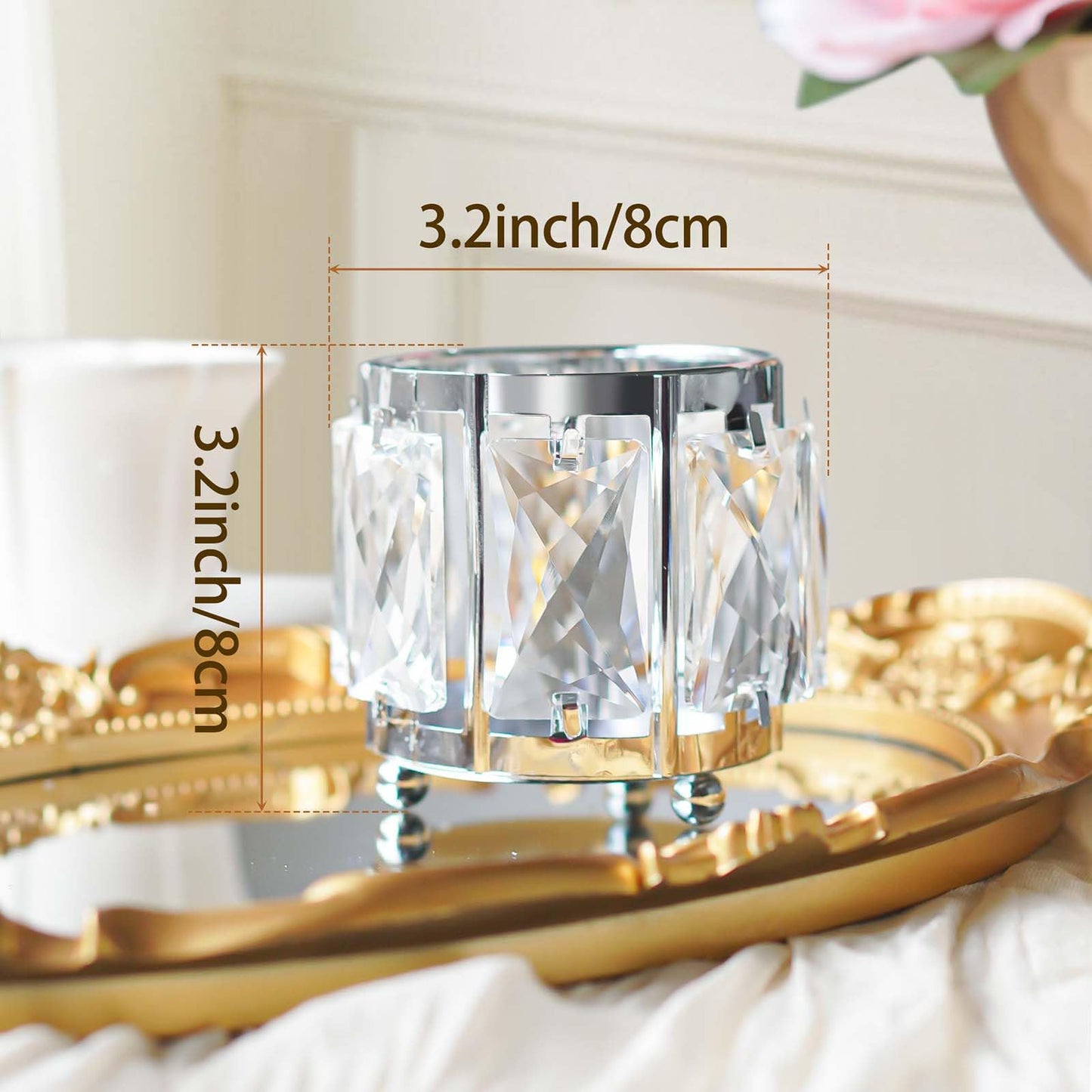 Votive Holder，Gorgeous Gift,Tabletop/Centerpiece Votive Holder (Silver 6)