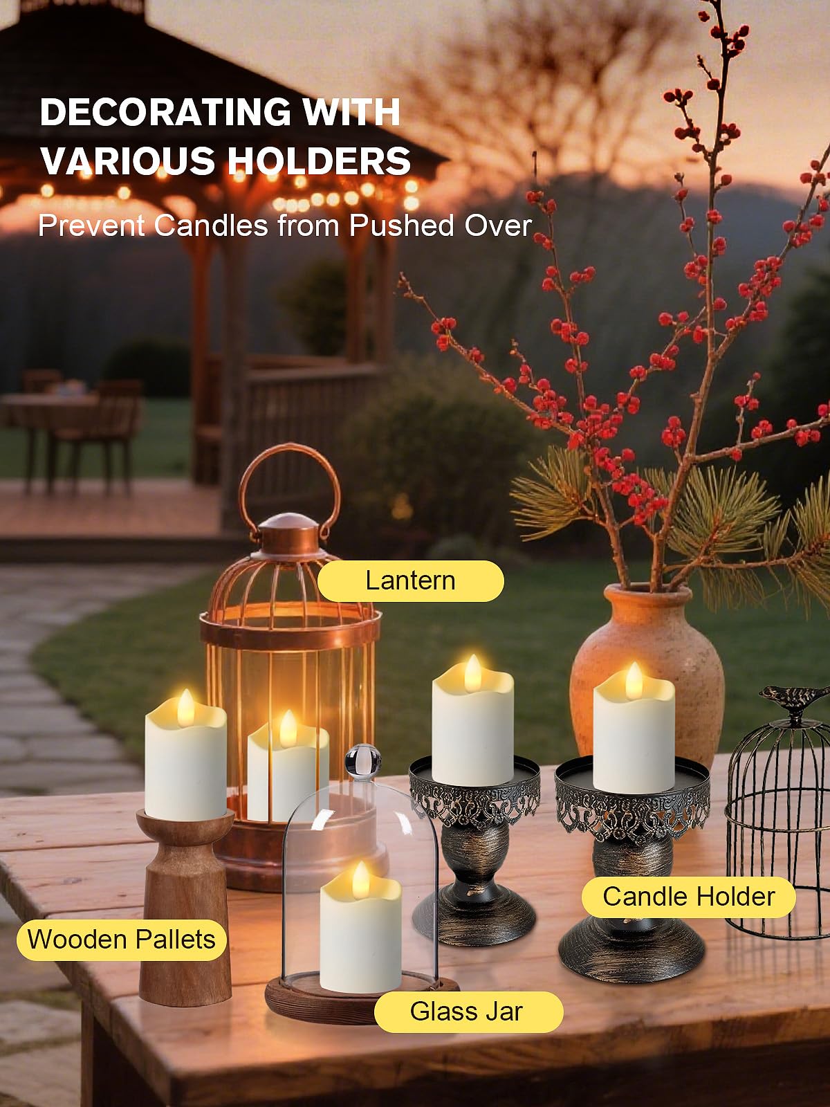 PIDZPOW Rechargeable Flameless Tea Lights Candles with Remote Timer, 1.5" x 2.6" LED Candles with USB Charging Base, Small Votive Candle Electric Fake Candle for Wedding Table Decor Dining (6 Pack)