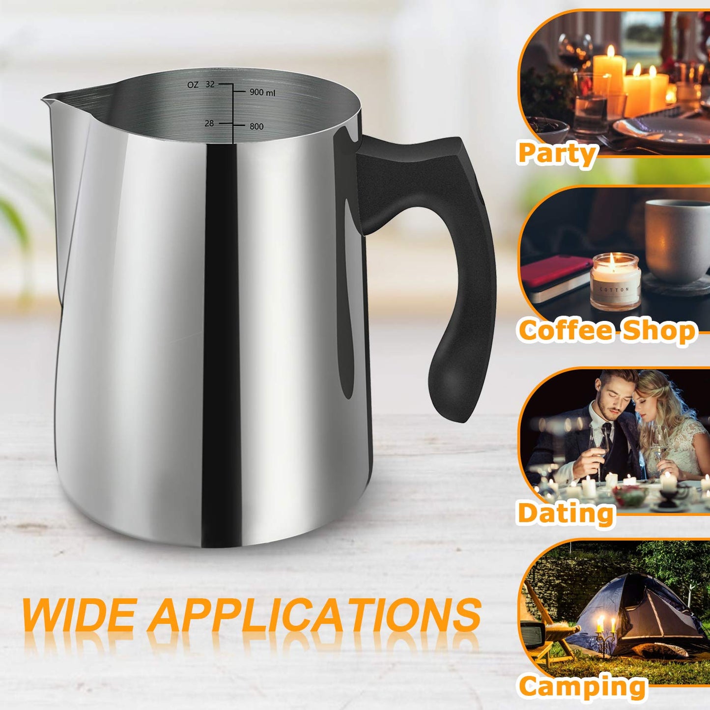 BBAXI Candle Making Kit - 32oz Pouring Pot, 16oz Soy Wax, Wooden Wick Holders, Candle Wicks, Stickers and Spoon