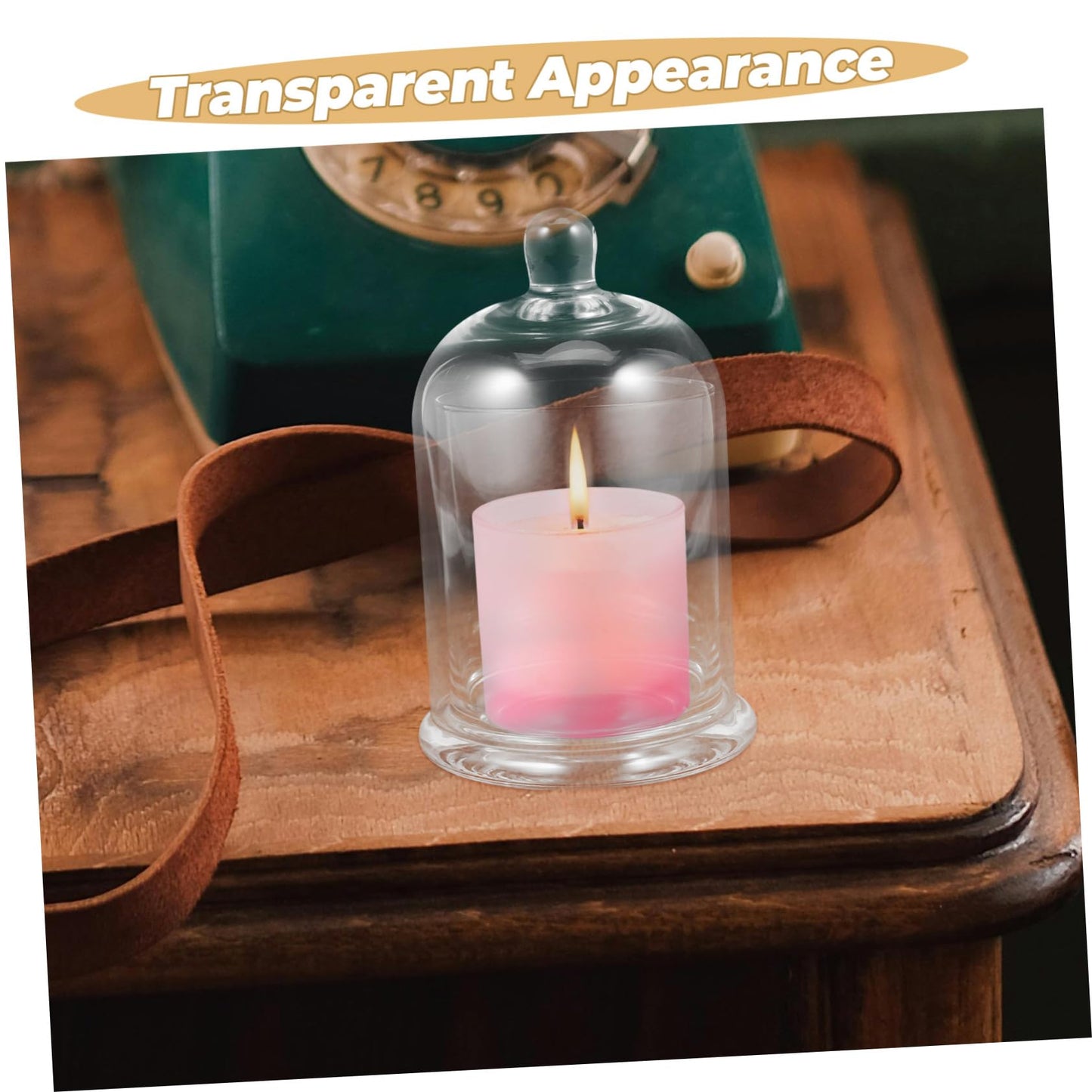 Amosfun 1 Set Elegant Glass Candleholder Decorative Candle Container for Weddings Home and Centerpieces Transparent Design for Romantic Atmospheres and Events