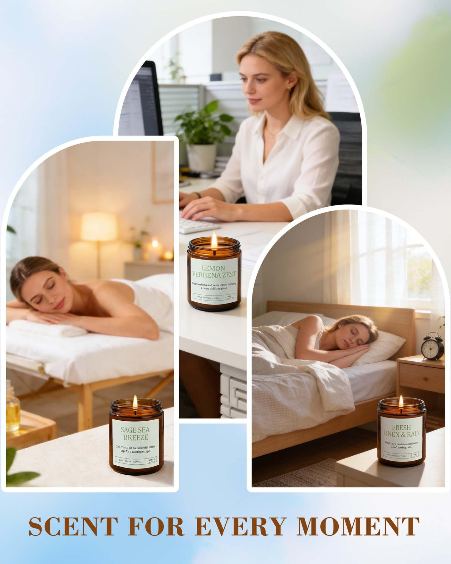 4 Pack Scented Candles Gifts for Women: 28oz Natural Soy Candles for Home Scented, Up to 200H Burning, Aromatherapy Candle Set, Jar Candle Gift Set for Spa Bath Meditation Birthday Valentine's Gifts