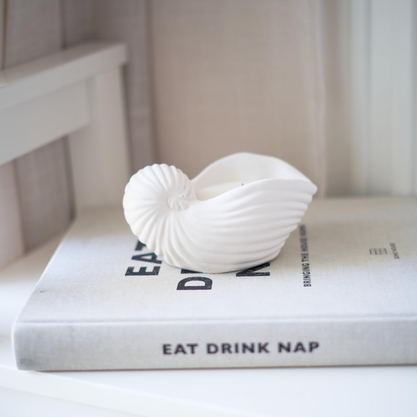 Gladsome® Concrete Sea Shell Jar Candle | Velvet Rose Aroma | 12+Hours Burn Time | Perfect for Home Decor & Gifting (J)