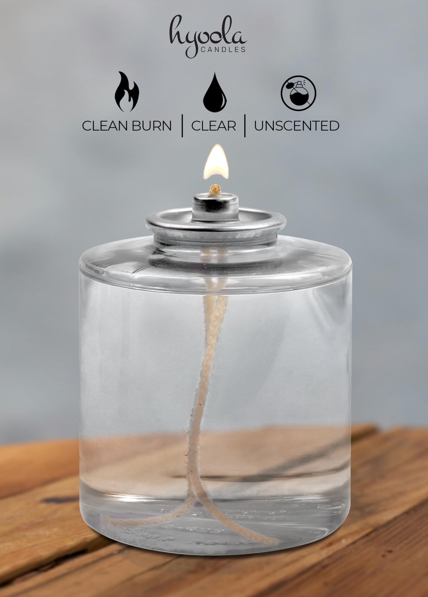 Hyoola 80 Hour Liquid Paraffin Long Burning Candles - 6 Pack - Survival and Emergency Candles