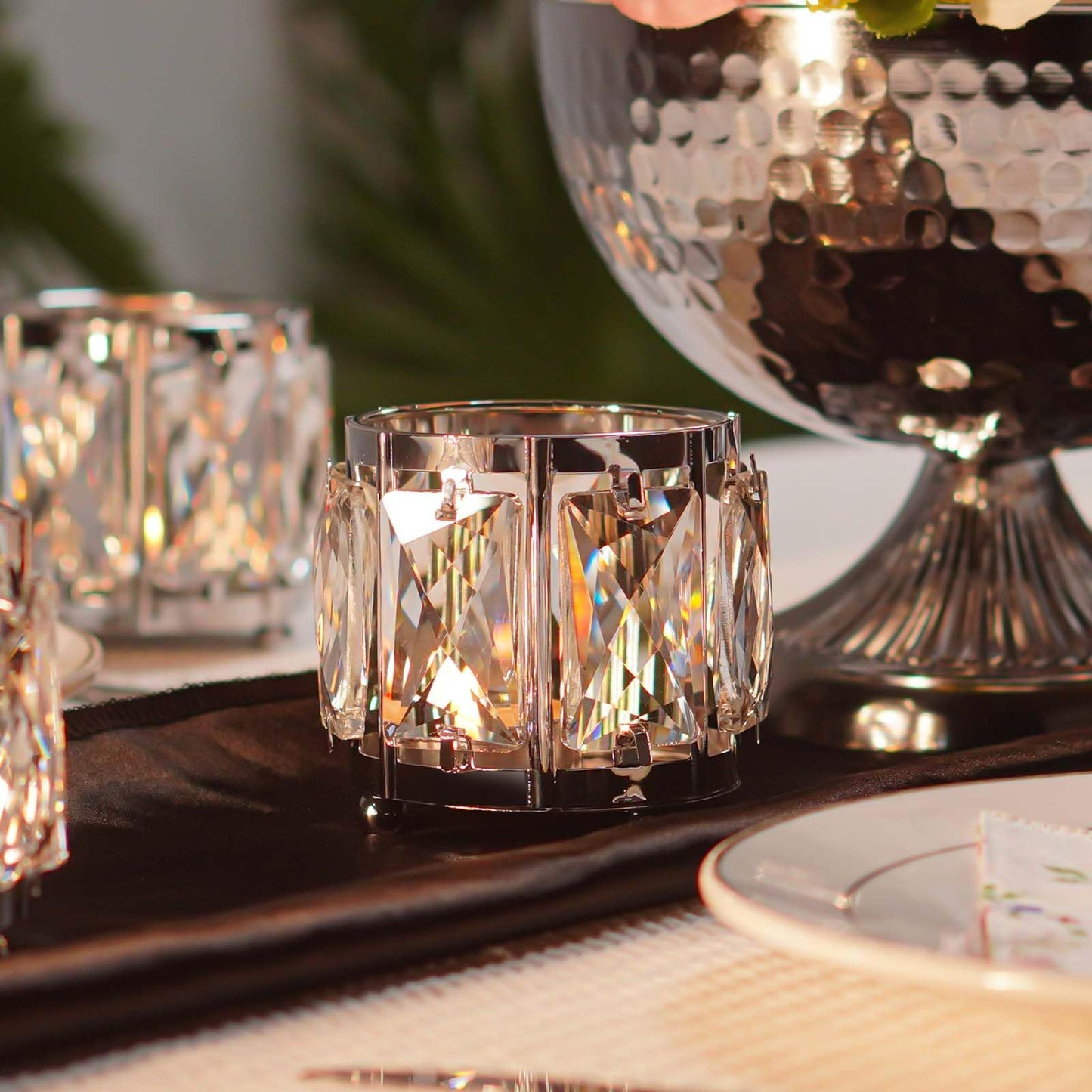 Votive Holder，Gorgeous Gift,Tabletop/Centerpiece Votive Holder (Silver 6)