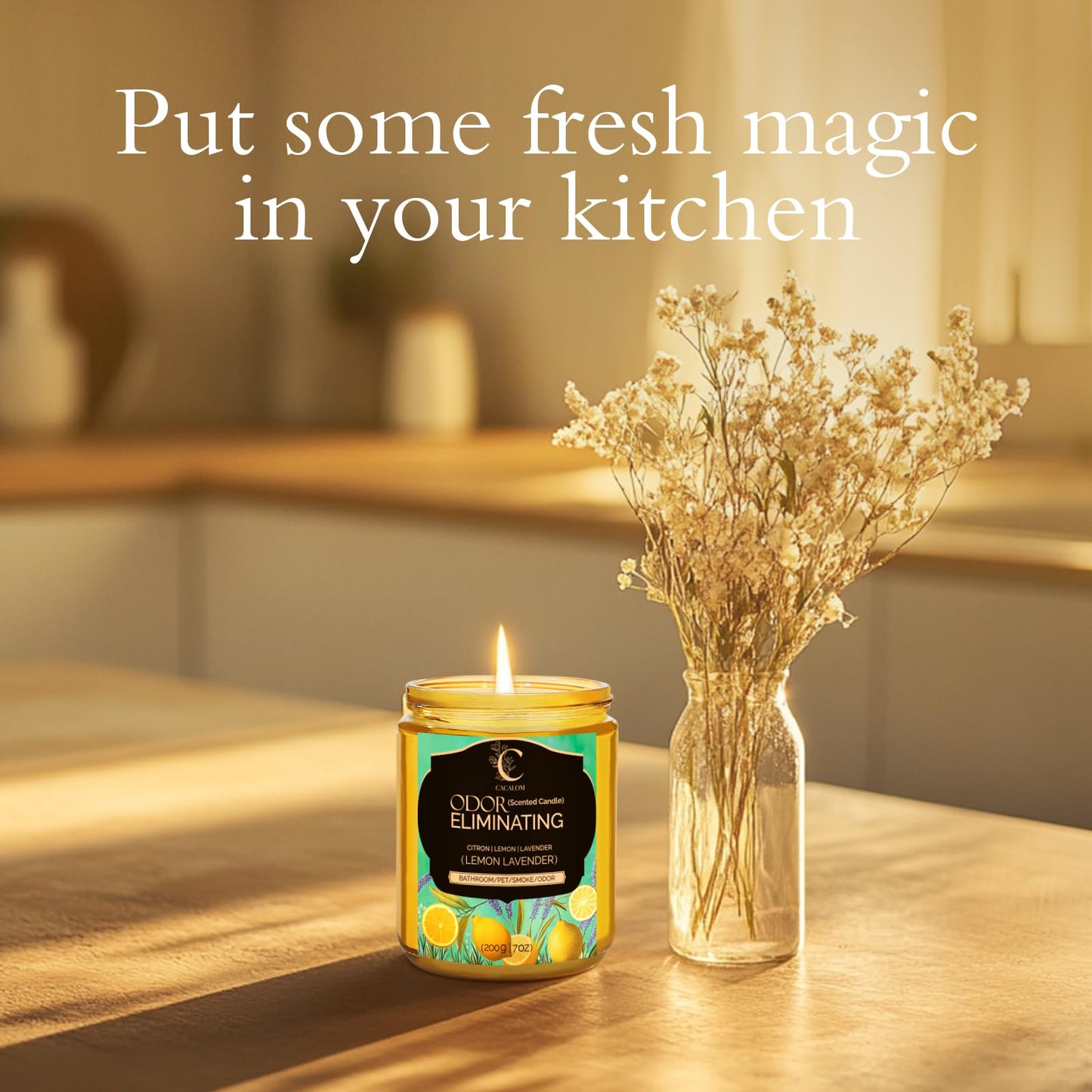 Lavender Odor Eliminating Candles, Pet Scented Candles for Home, Single Wick Soy Candle Gifts for Women, Men, Ideal for Creating Relaxing Atmosphere, Over 50 Hours of Burn Time