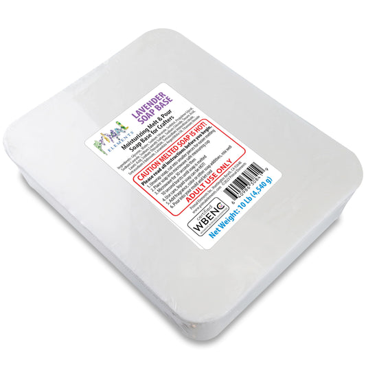 Primal Elements Lavender Essential Oil Soap Base - Moisturizing Melt and Pour Glycerin Base for Crafting, Easy to Cut - 10 Pound