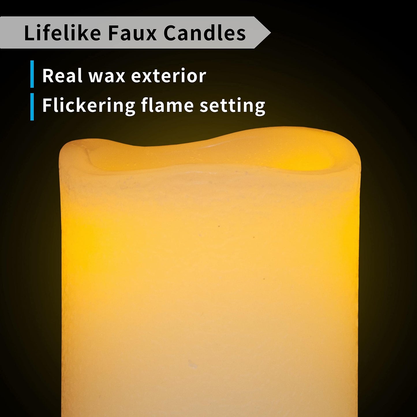FURORA LIGHTING Ivory Flameless Candles - Real Wax, Adjustable Brightness, Remote & Timer - 4 Pillars (3x4, 3x6) and 4 Votives, 8-Pack, Battery Operated
