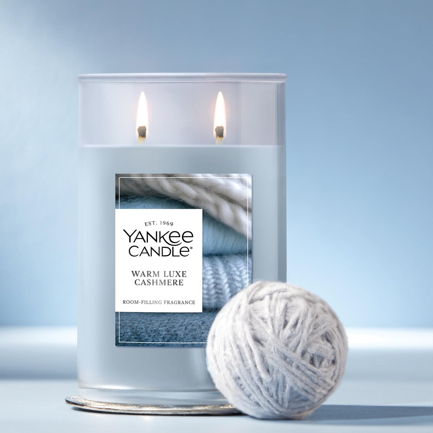 Yankee Candle Large Tumbler Scented Candle with up to 80 Hour Burn Time, Premium Plant Wax Blend for Consistent Burn, 20 oz Tumbler Candle with Room Filling Fragrance, Warm Luxe Cashmere