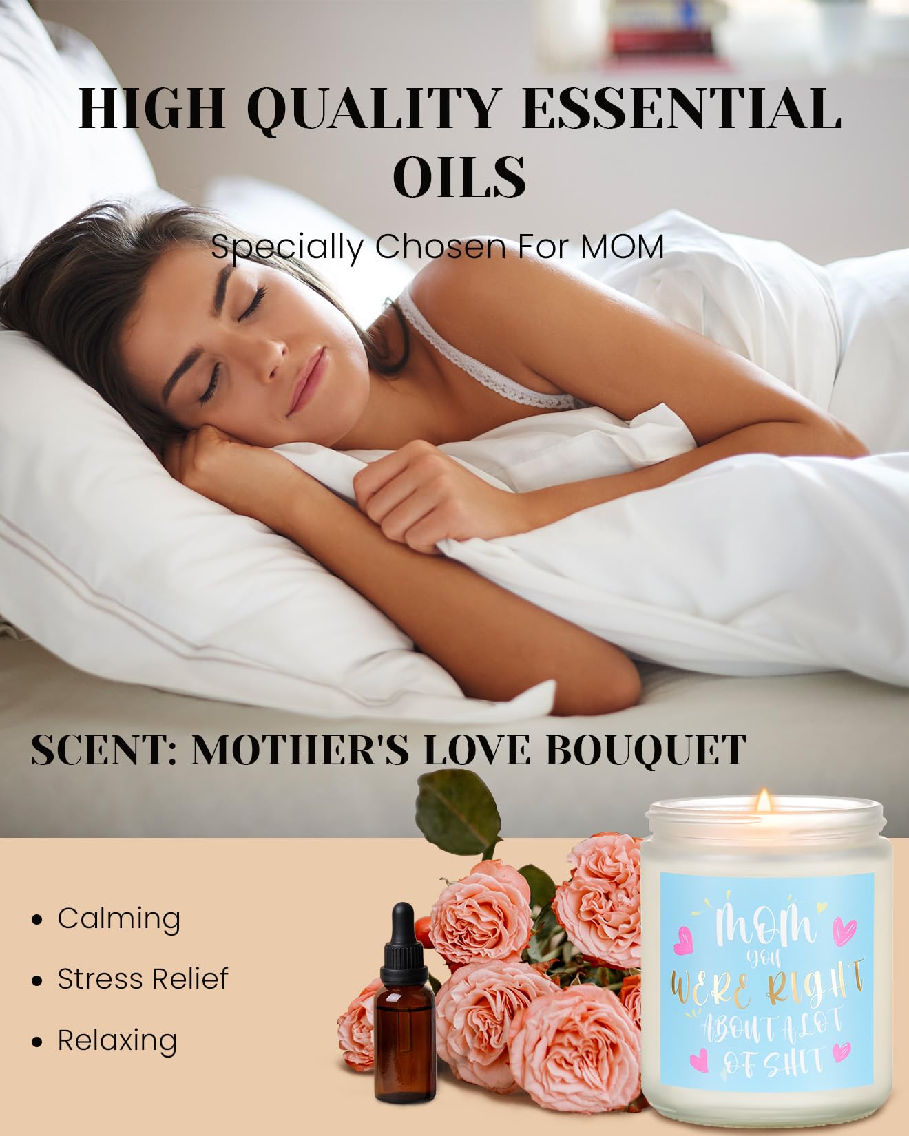 M&SENSE Mom You were Right Scented Candle, Thanksgiving Day Gift for Mother from Daughter Son, Presents for Christmas, Gag Gitfs for Step Mother