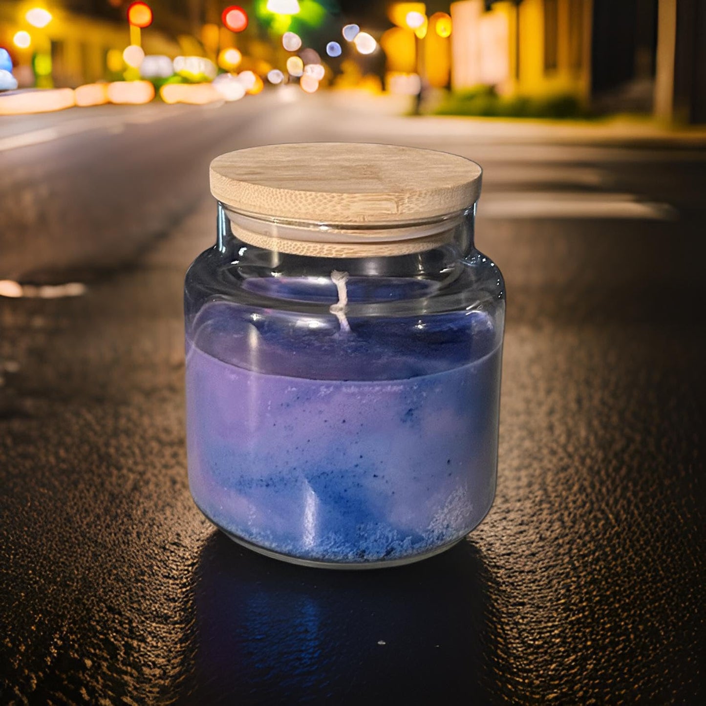 Luxury Galaxy Candle | The Candle Stop Shop | 100% Soy | Lavender & Violet Scented | Purple, Blue, and Pink
