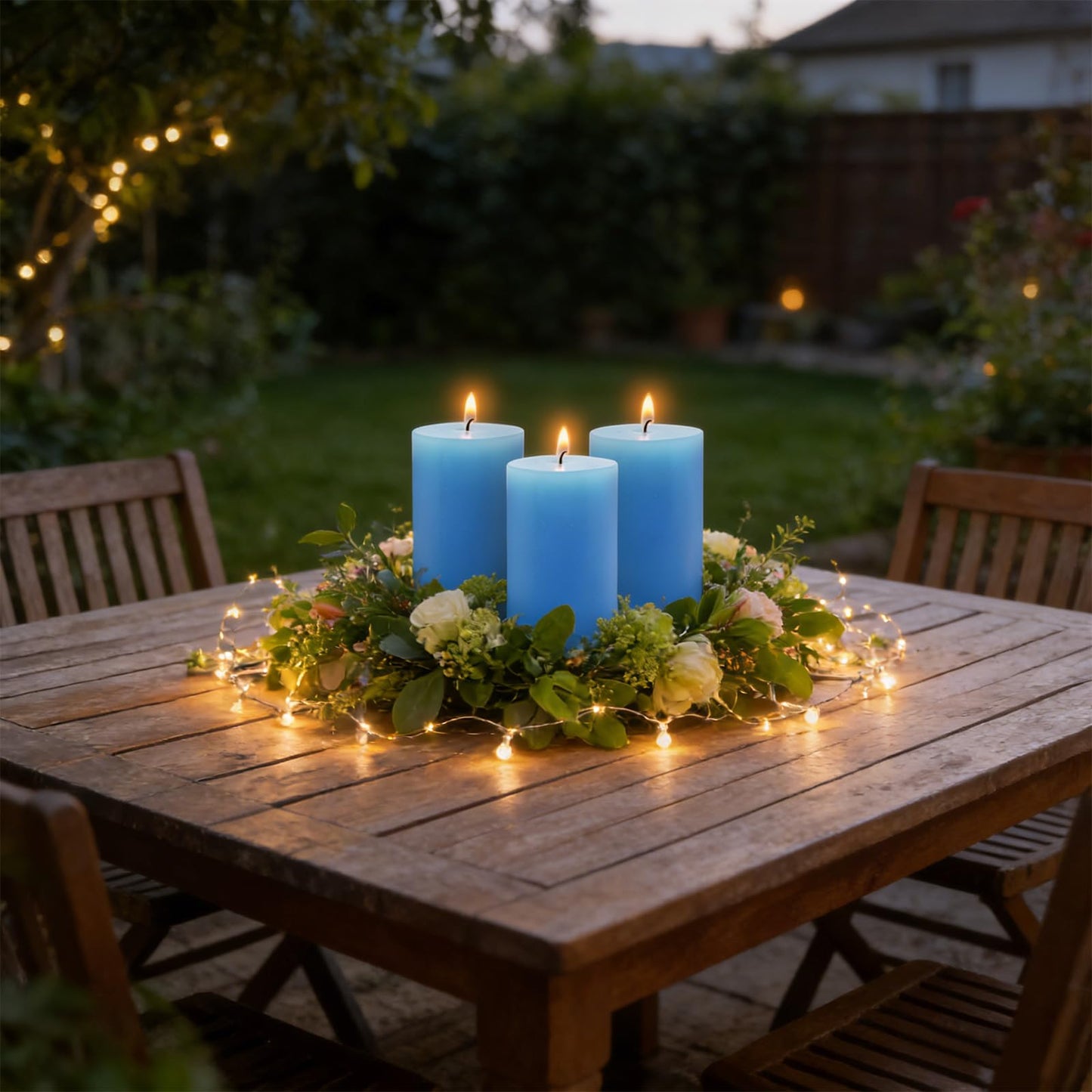 2.8x6 inch, Set of 3, Light Blue Pillar Candles for Romantic Valentine's Day and Christmas, Unscented Pillar Candles for The Home Dining Room, Smokeless, Drip-Free, Clean-Burning Emergency Candles