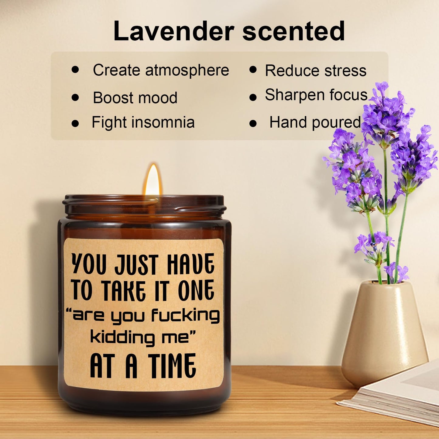 JOLIMENT Scented Candle - Gifts for Women, Men, Coworker, Friend, Boss - BFF Birthday Present, Friendship Presents for Her - Funny Gift Birthday Gift for Him - Office, Relaxing Gifts for Women