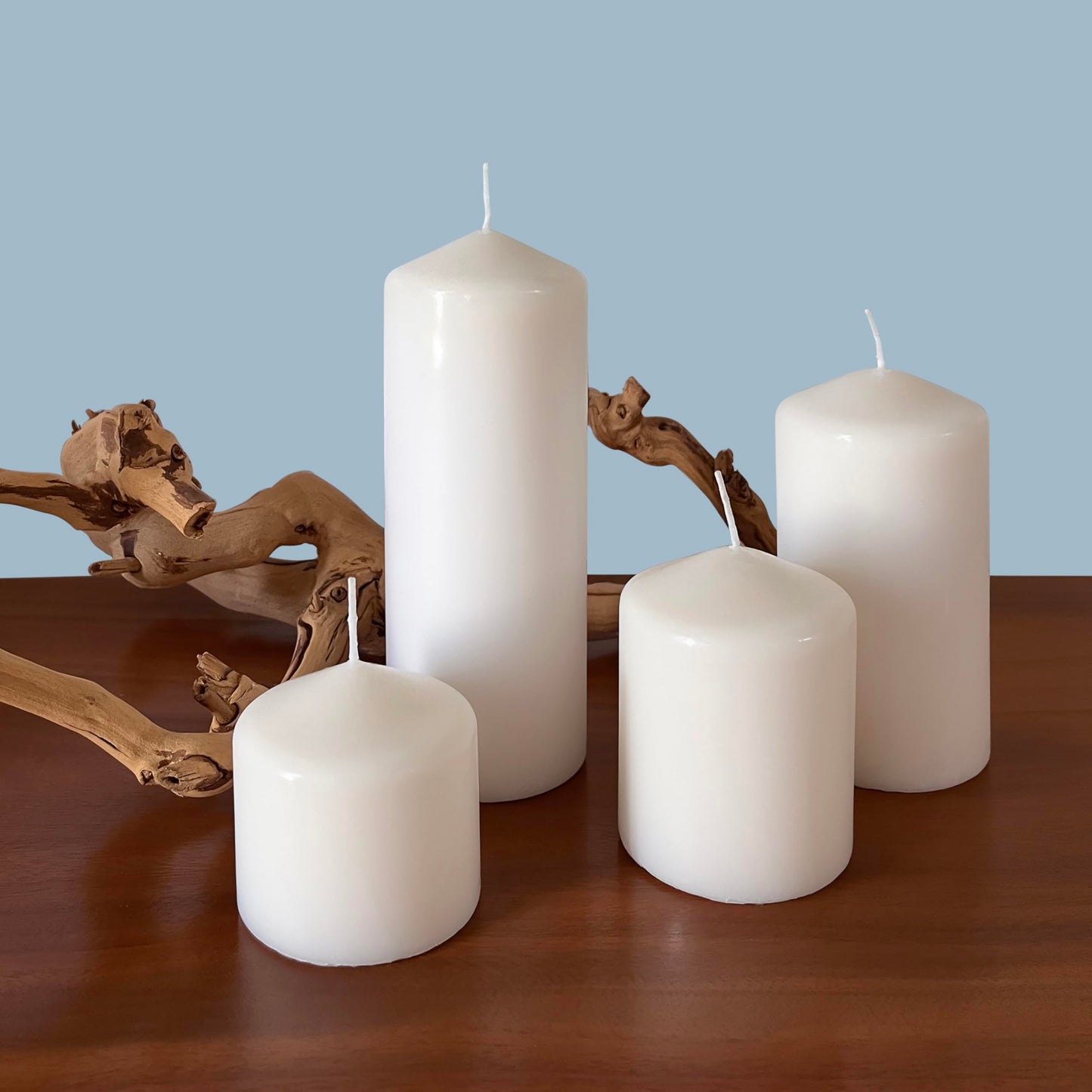Stonebriar Unscented White Tall Pillar Candles, 18 Hour Burning Candle Pillars, Perfect for Decor, Weddings, Emergencies 3" X 3", 6 count